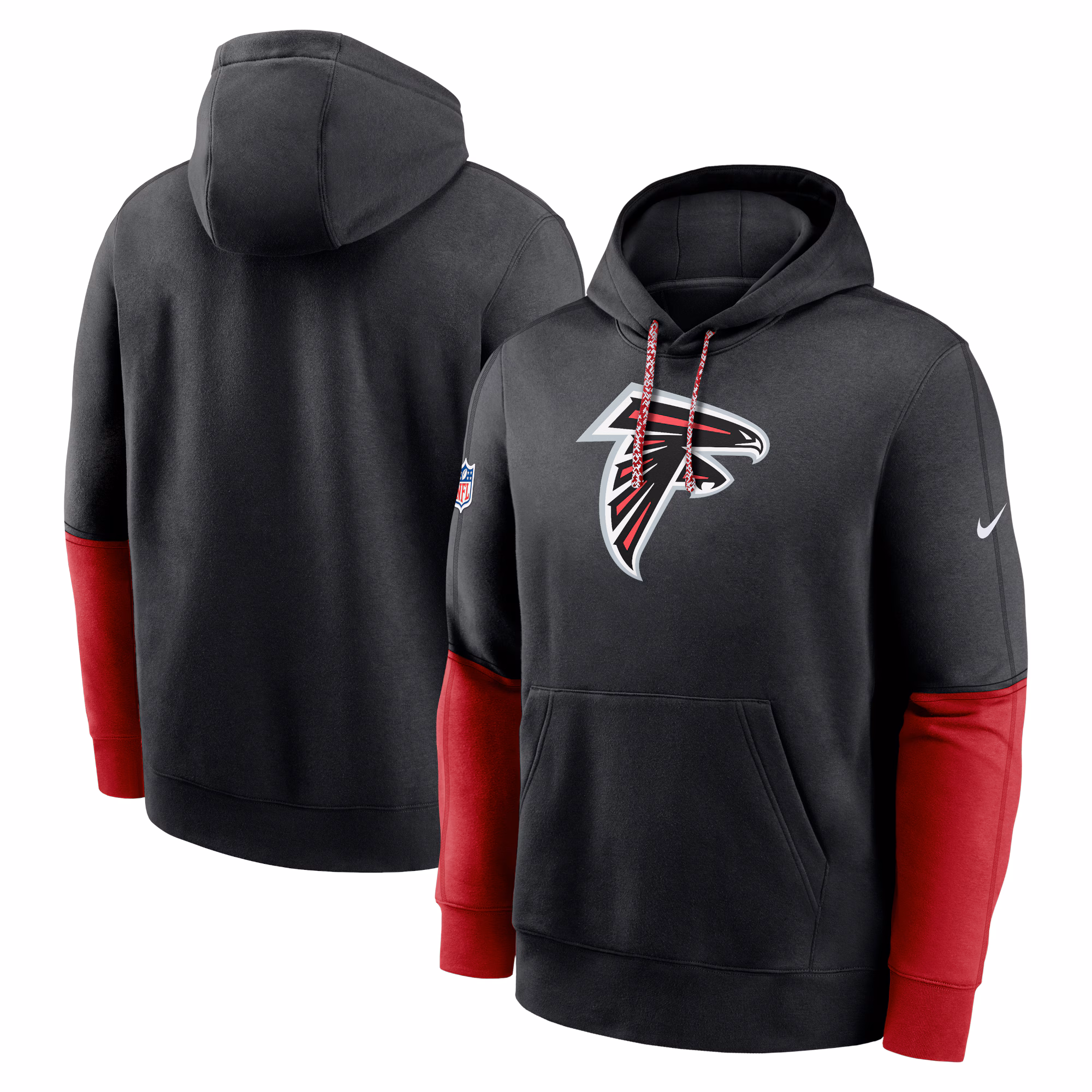 Atlanta Falcons 2024 Sideline Club Pullover Hoodie - Black
