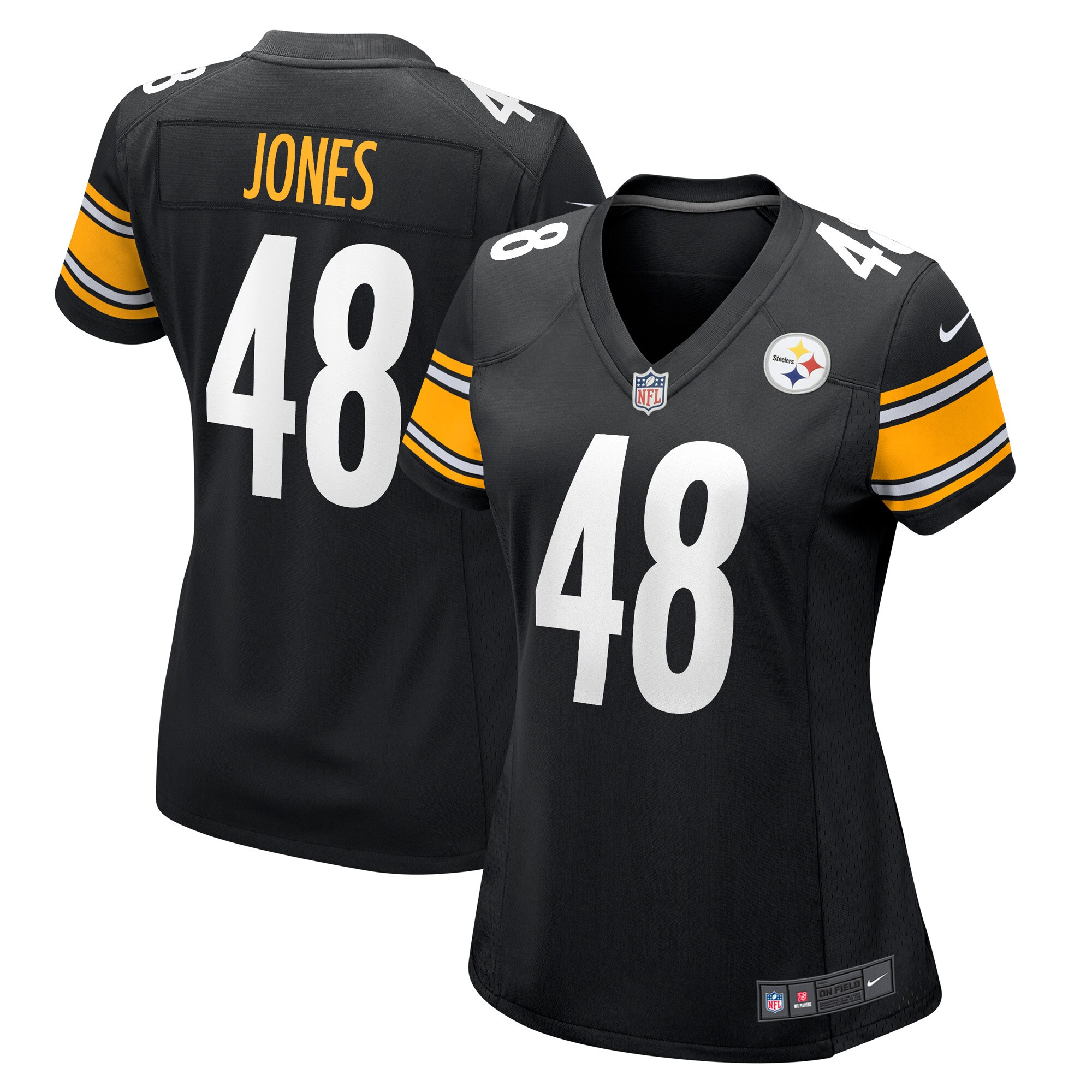 Jamir Jones Pittsburgh Steelers  Women's Team Game Player Jersey - Black