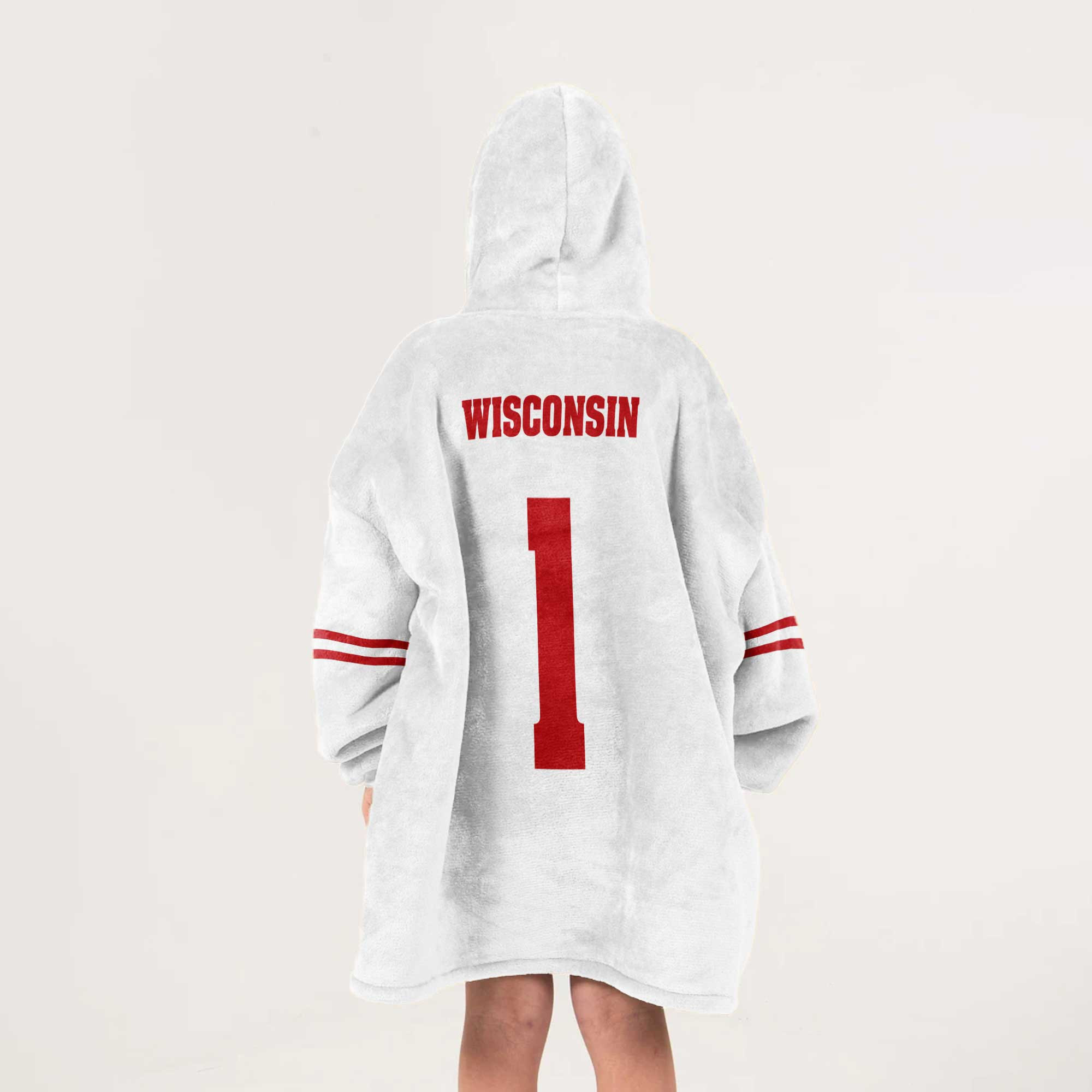 Kid #1 Wisconsin Football Unisex Blanket Hoodie