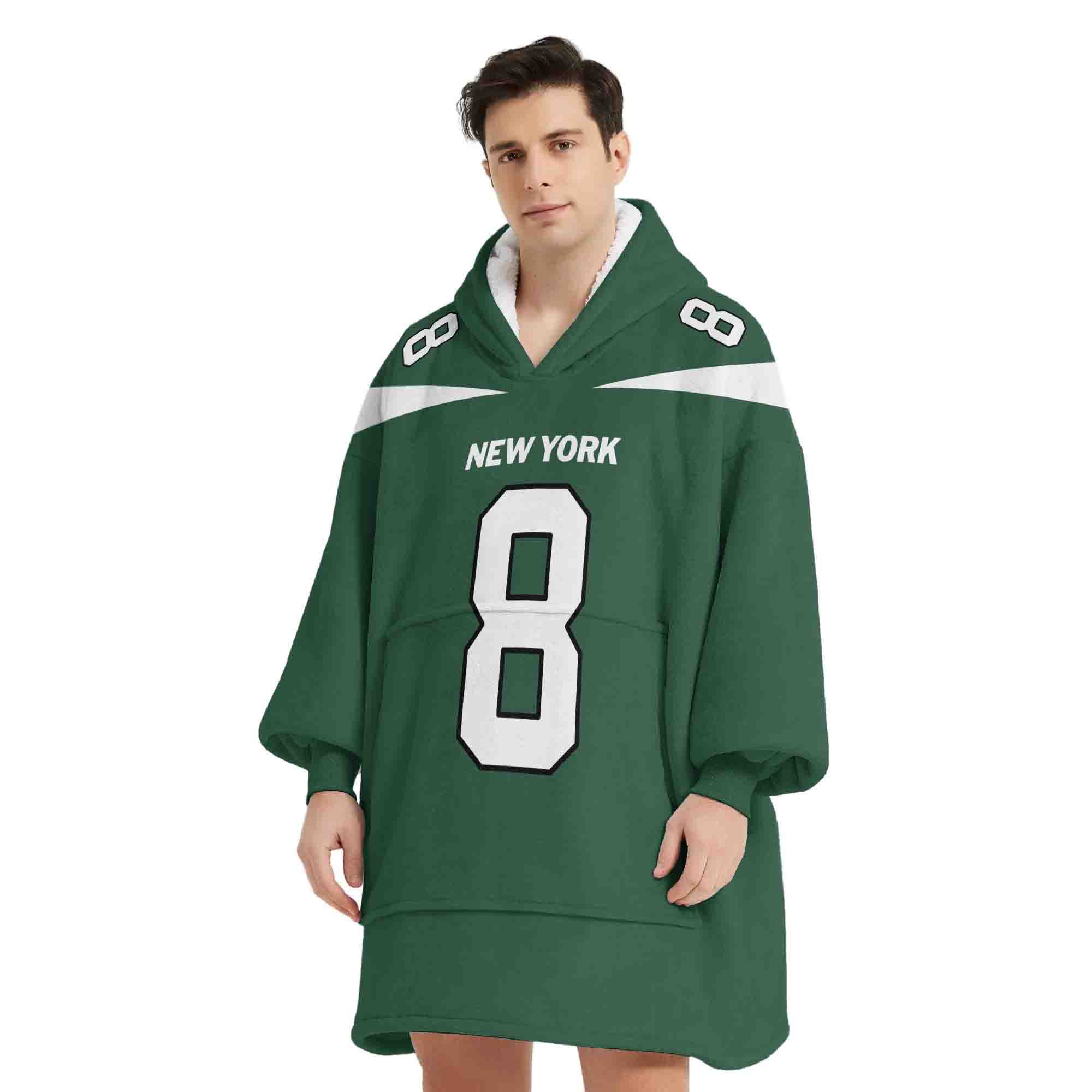 Adult AR 8 New York Football Unisex Blanket Hoodie