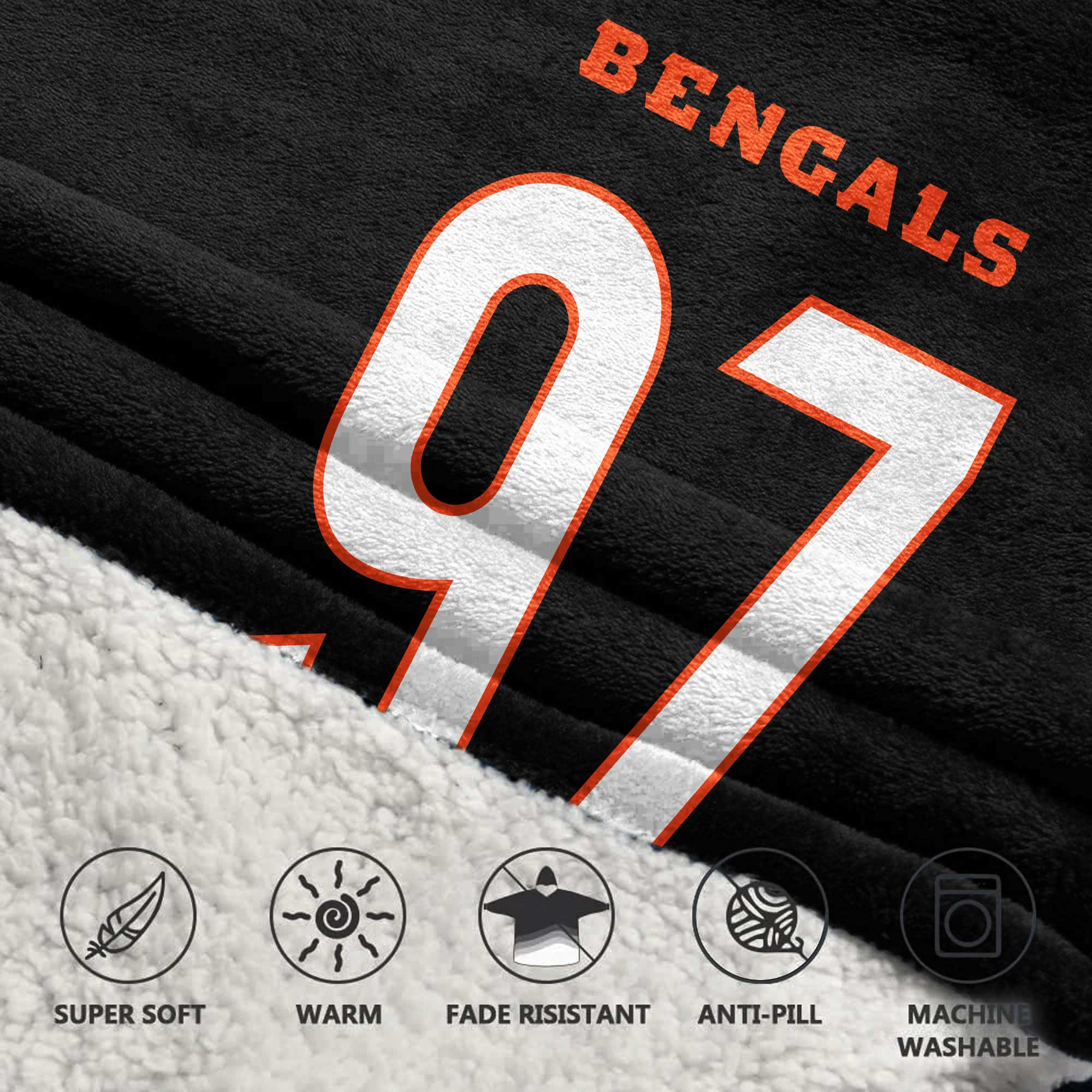 Kid 97 Cincinnati Football Unisex Blanket Hoodie