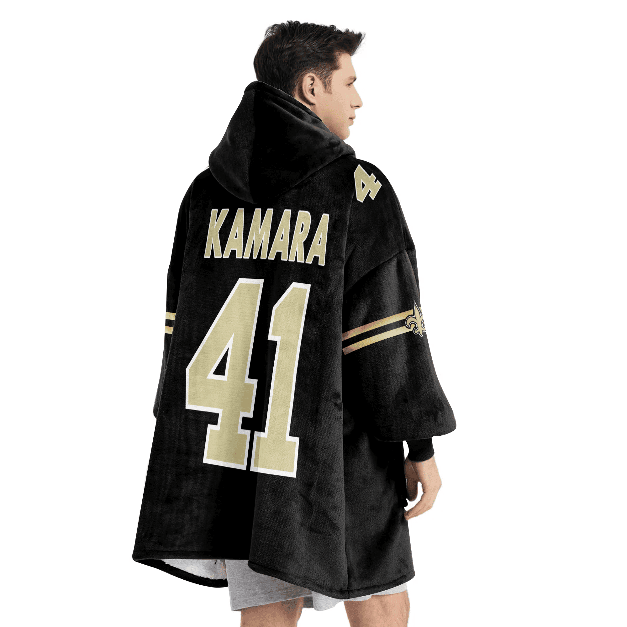 Adult 41 New Orleans Football Unisex Blanket Hoodie