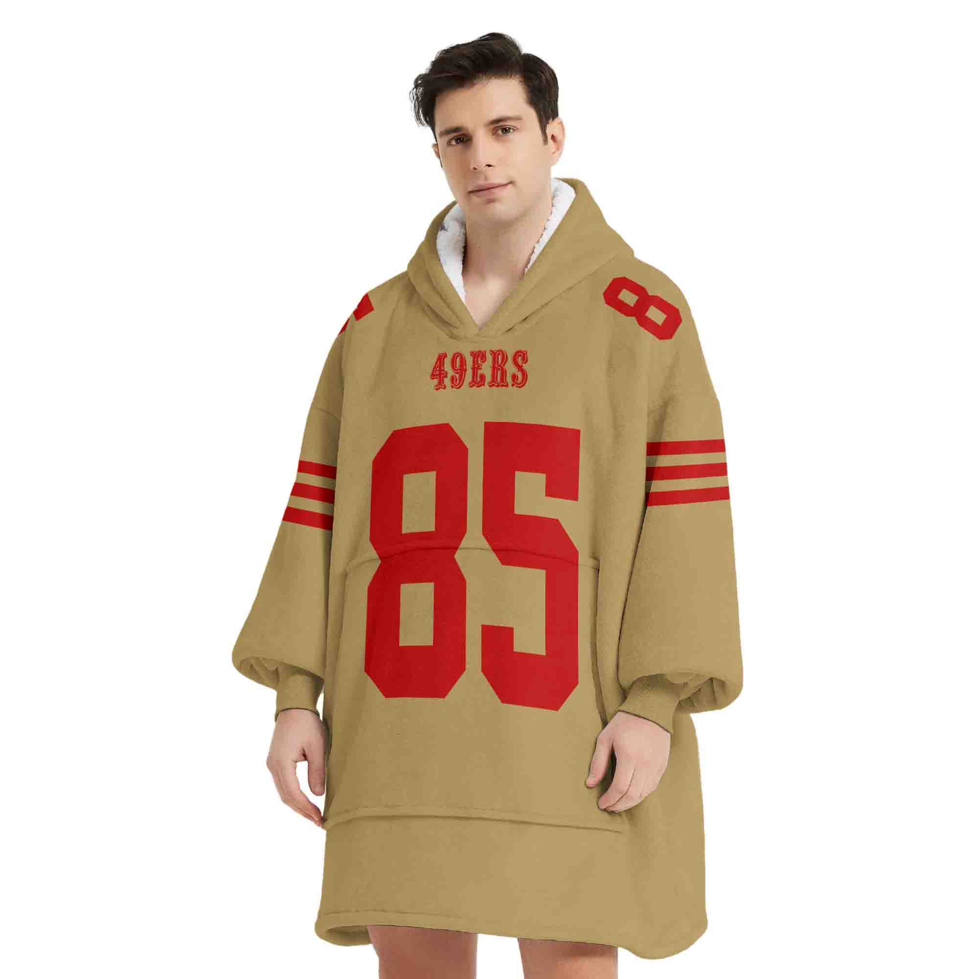Adult 85 San Francisco 49ers Football Unisex Blanket Hoodie