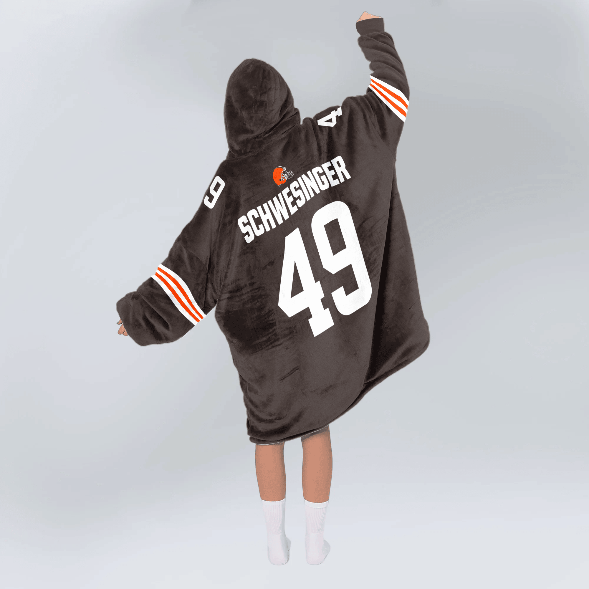 Adult C.S 49 Cleveland Football Unisex Blanket Hoodie