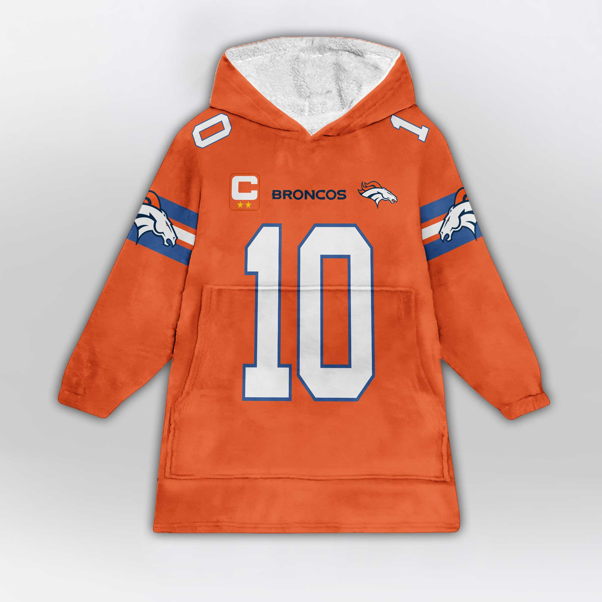 Adult B.N 10 Captain Denver Football Unisex Blanket Hoodie
