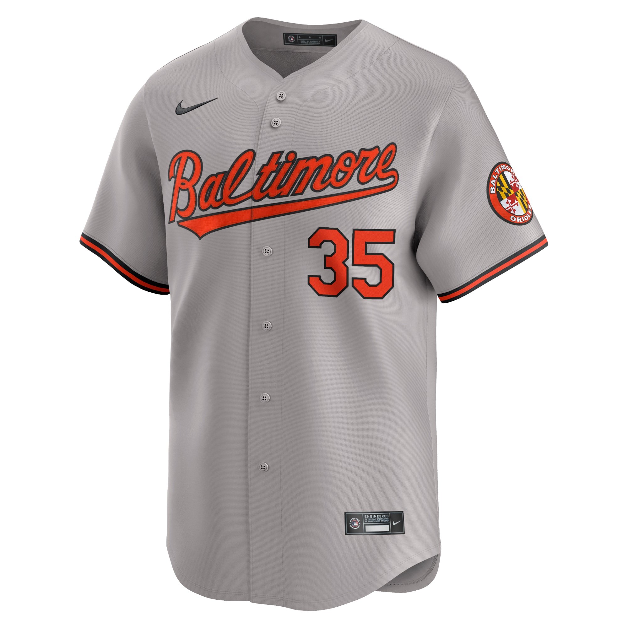 Men's Baltimore Orioles Adley Rutschman  Orange Road Limited Player Jersey
