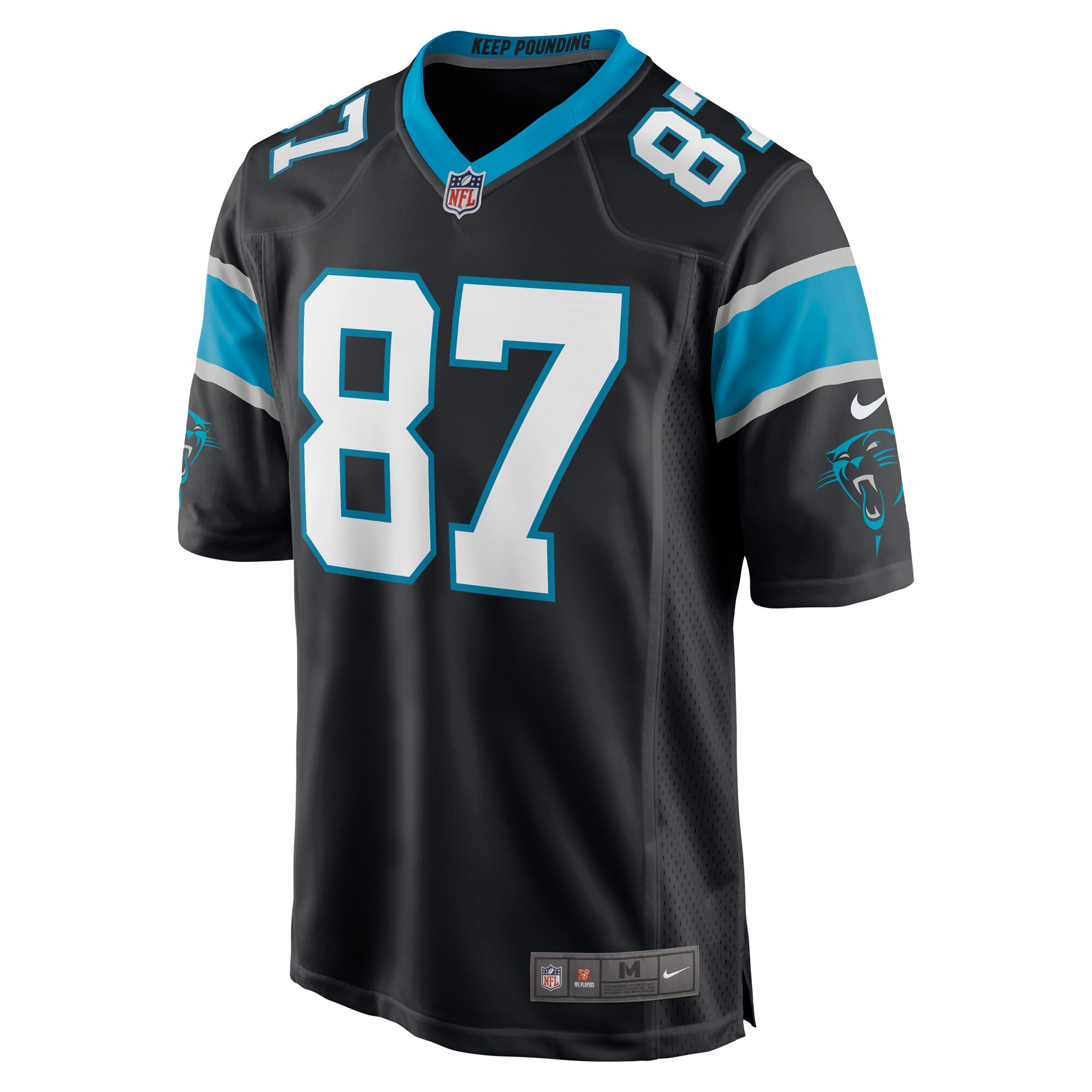 Josh Babicz Carolina Panthers  Game Player Jersey - Black