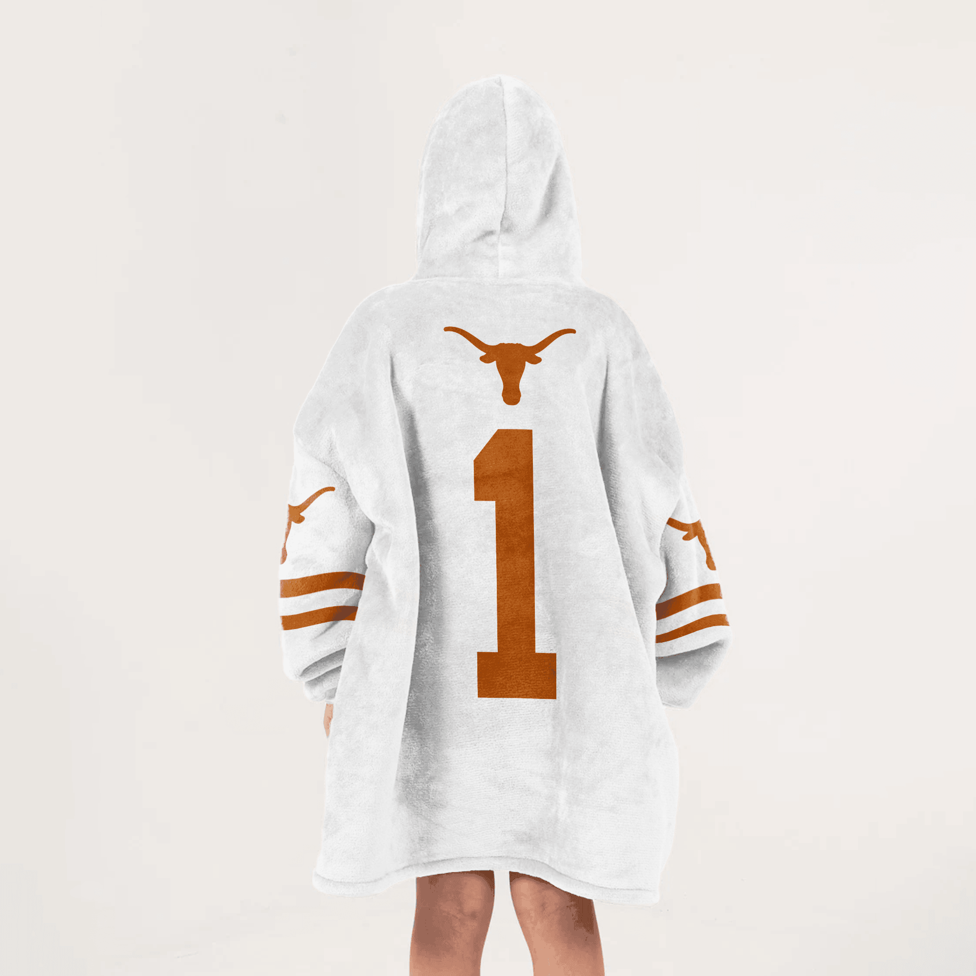 Kid 1 Texas Football Unisex Blanket Hoodie