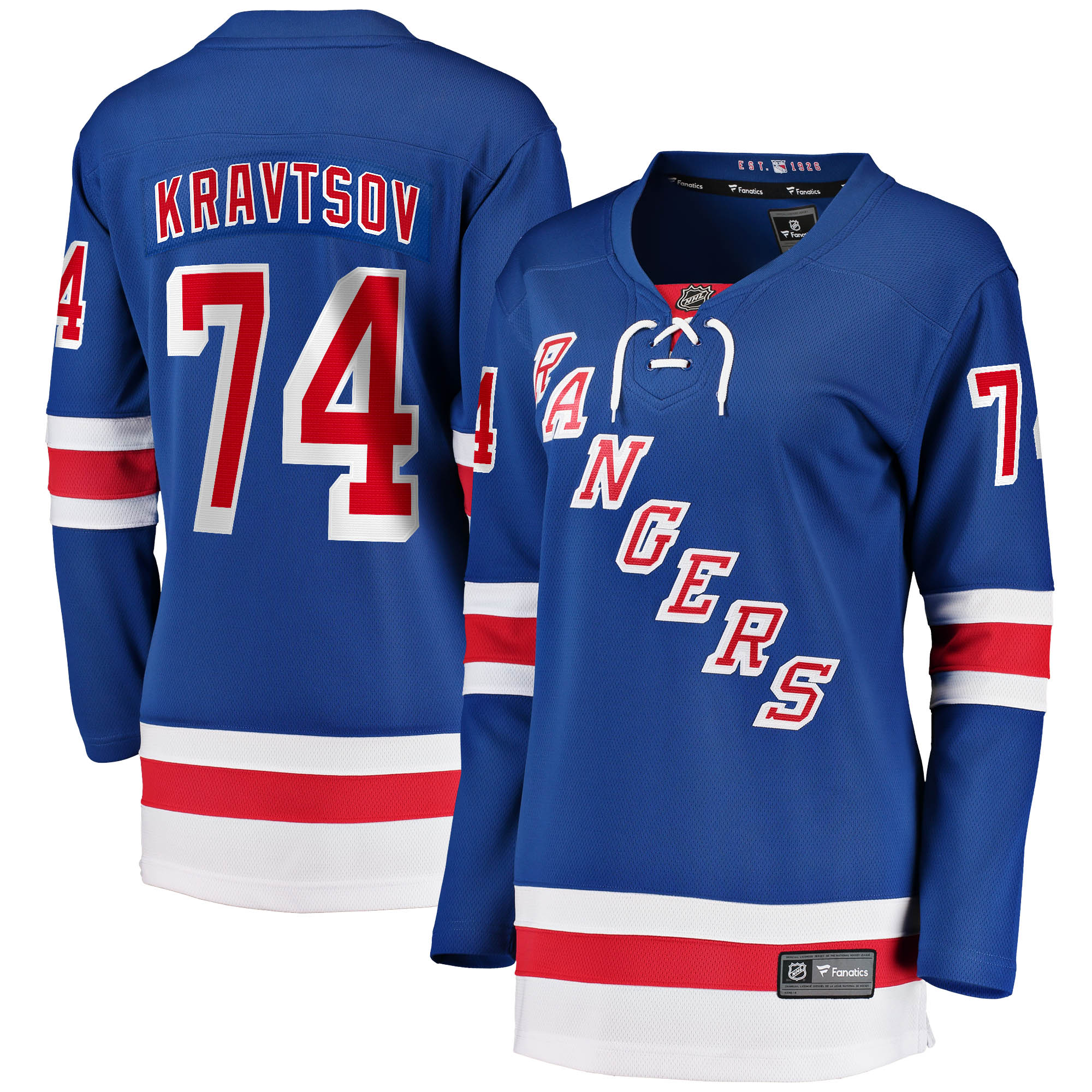 Vitali Kravtsov New York Rangers Women's 2017/18 Home Breakaway Jersey - Blue