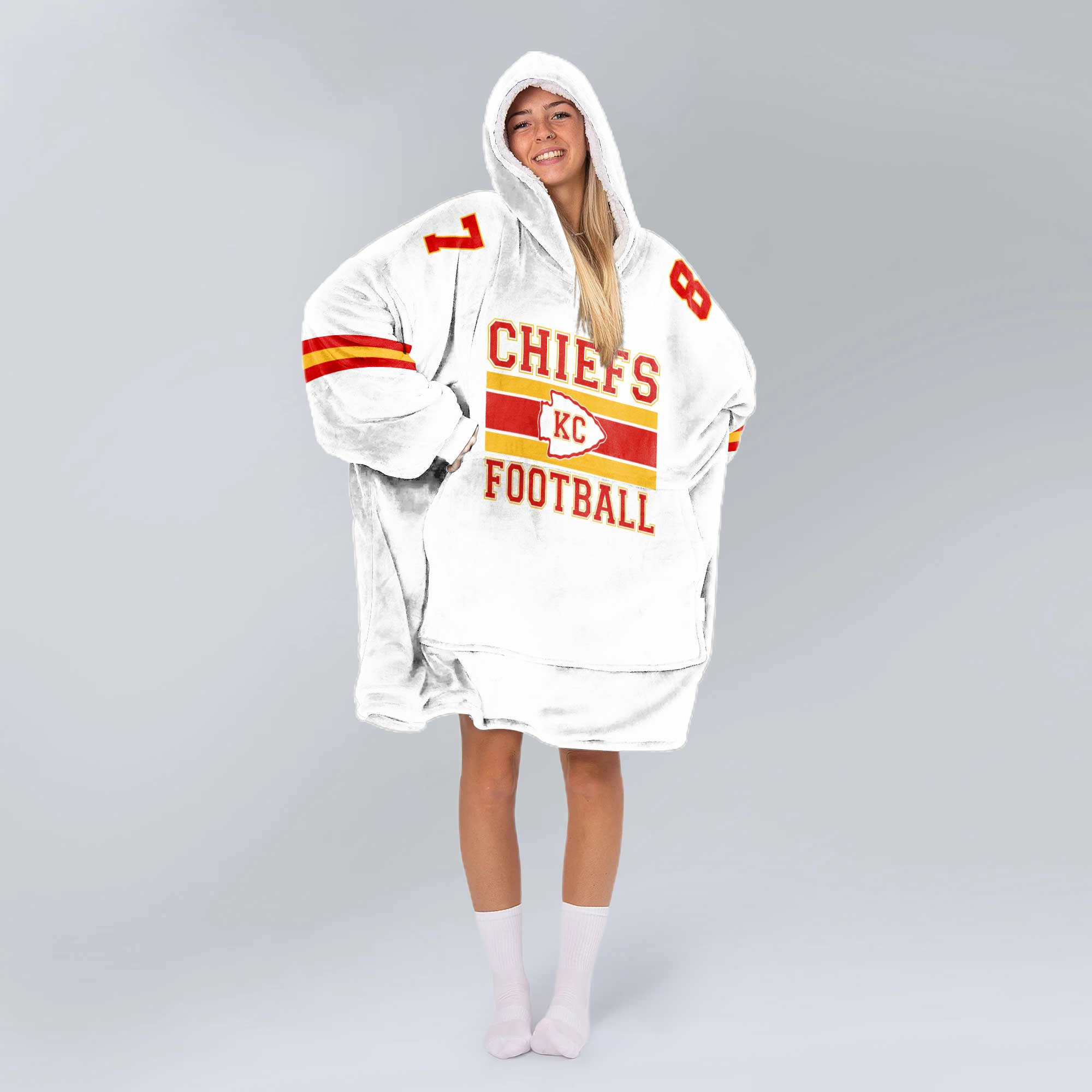 Kansas City Football Unisex Blanket Hoodie