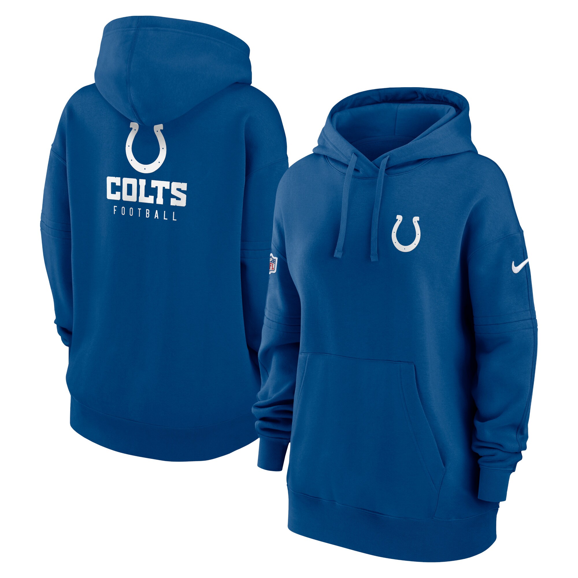 Indianapolis Colts Women's 2023 Sideline Club Fleece Pullover Hoodie - Royal