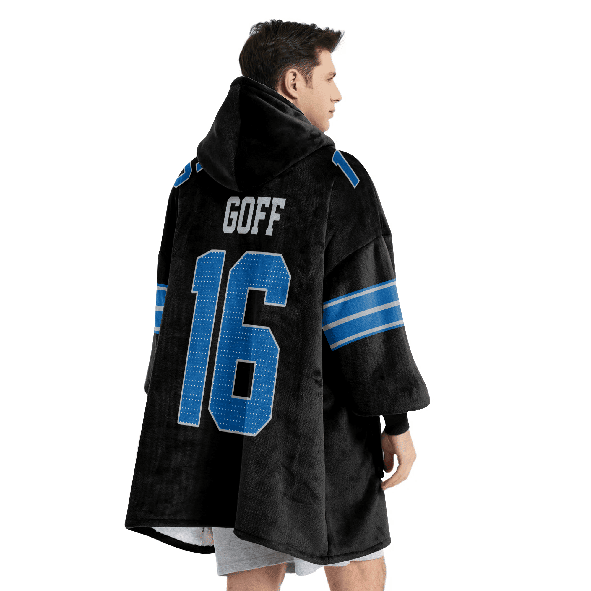 Adult J.G 16 Detroit Football Unisex Blanket Hoodie
