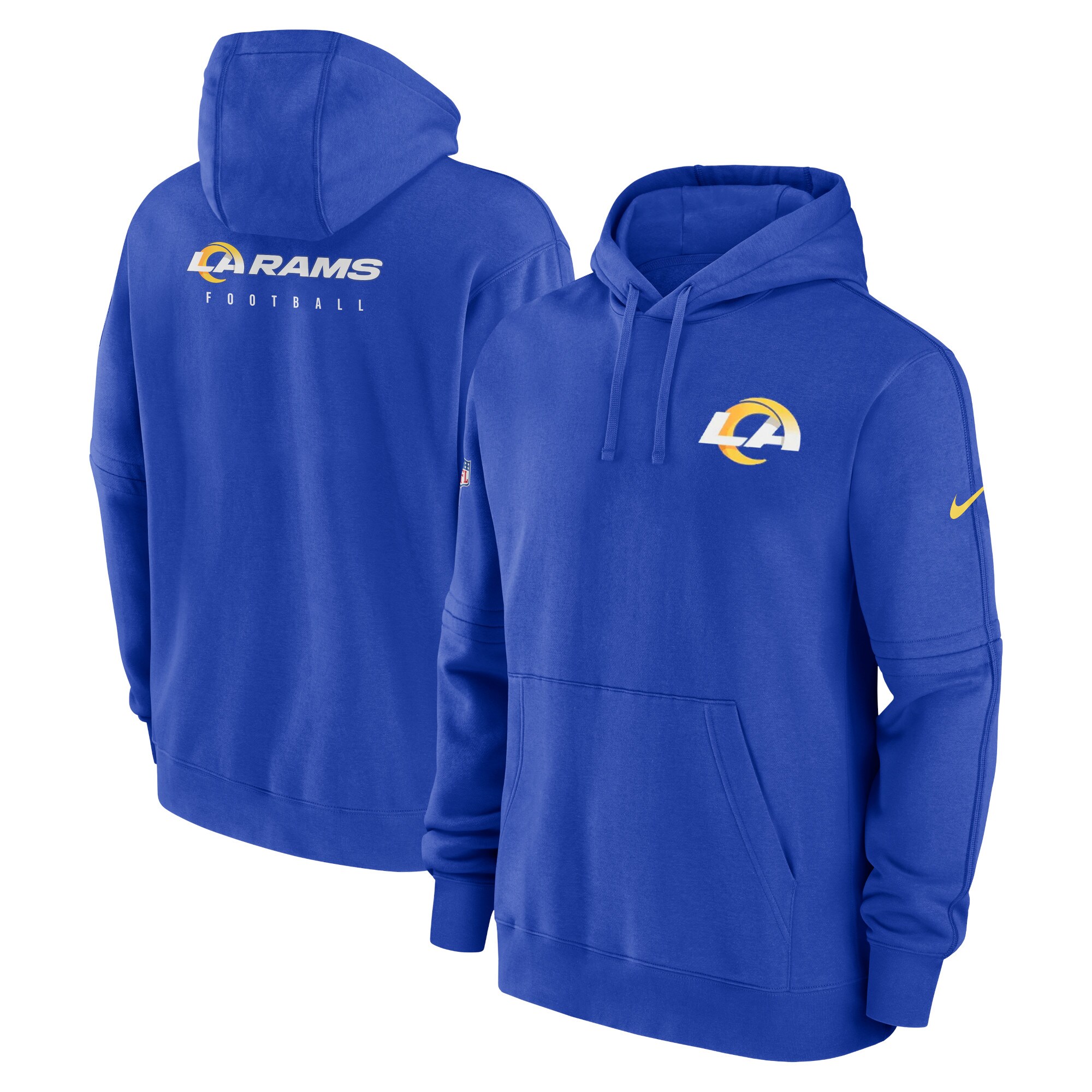 Los Angeles Rams Sideline Club Fleece Pullover Hoodie - Royal