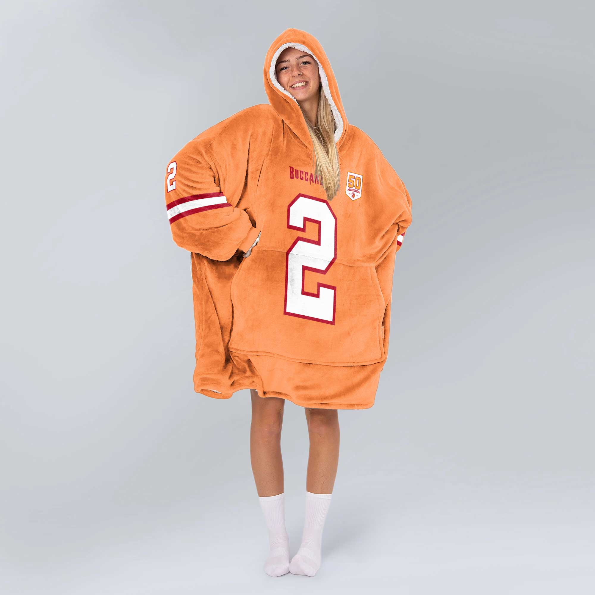 Adult E.E 2 Tampa Bay Football Unisex Blanket Hoodie
