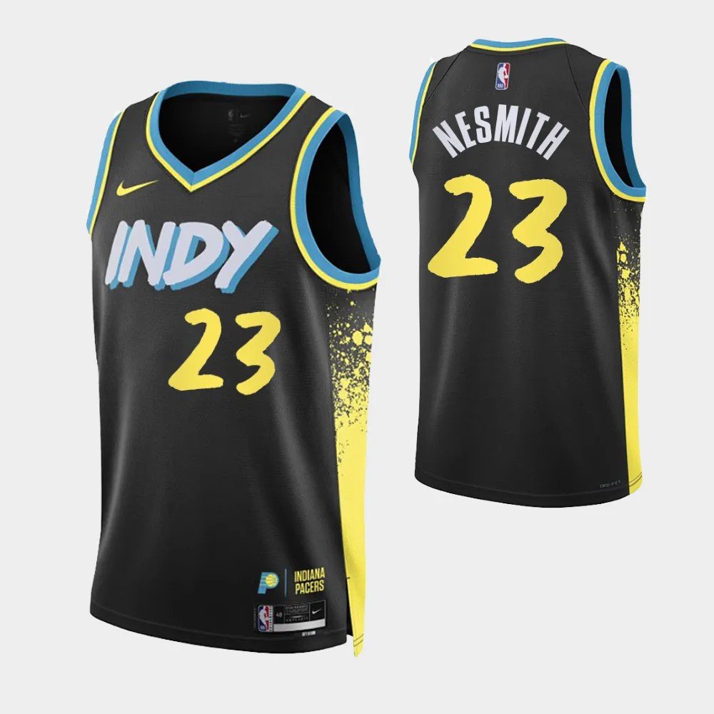 Unisex Indiana Pacers Aaron Nesmith  Black 2023/24 Swingman Jersey - City Edition