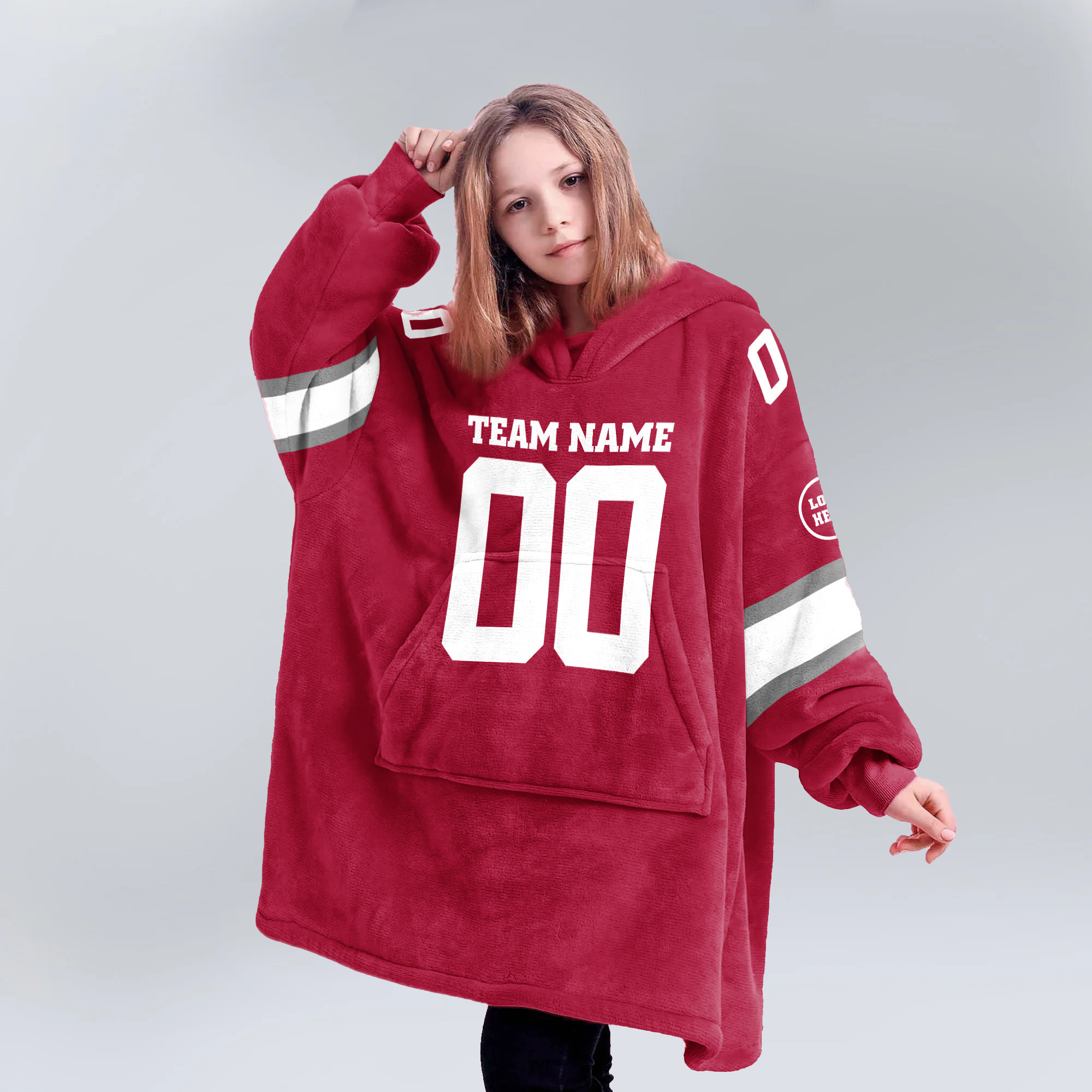 Adult Custom Blanket Hoodie Alabama Inspired Color