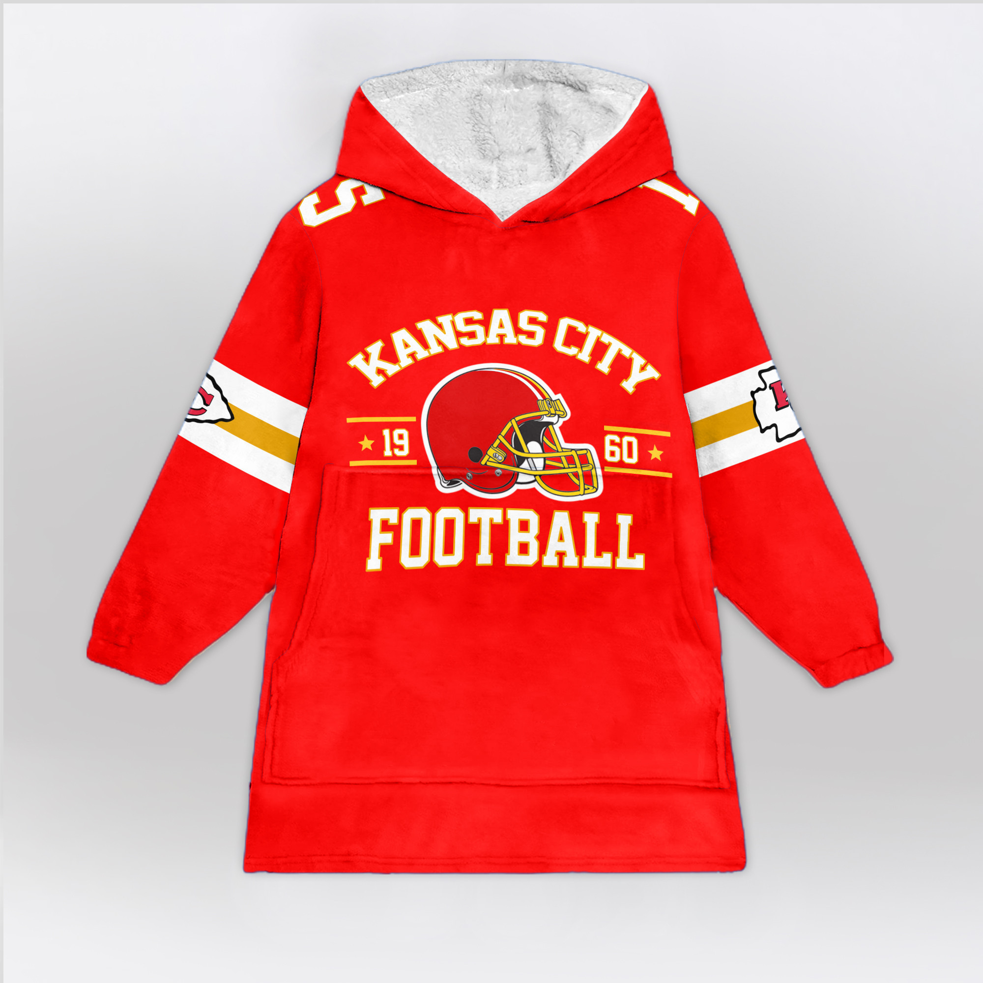Adult P.M 15 Kansas City Football Unisex Blanket Hoodie