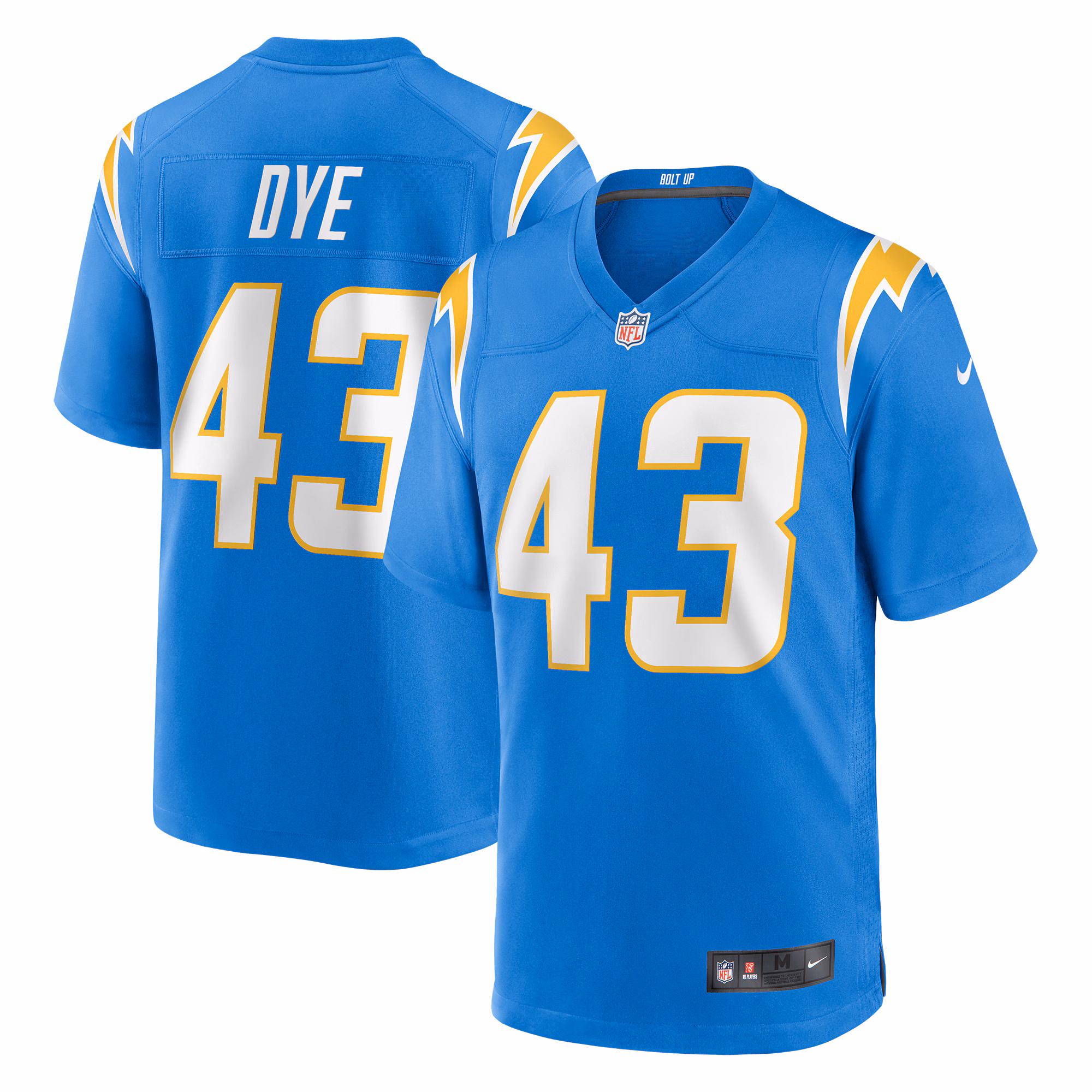Troy Dye Los Angeles Chargers  Game Jersey -  Powder Blue