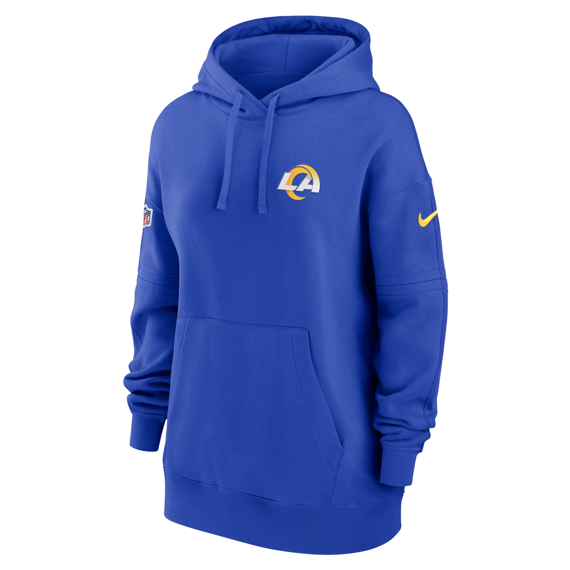 Los Angeles Rams  Women's 2023 Sideline Club Fleece Pullover Hoodie - Royal