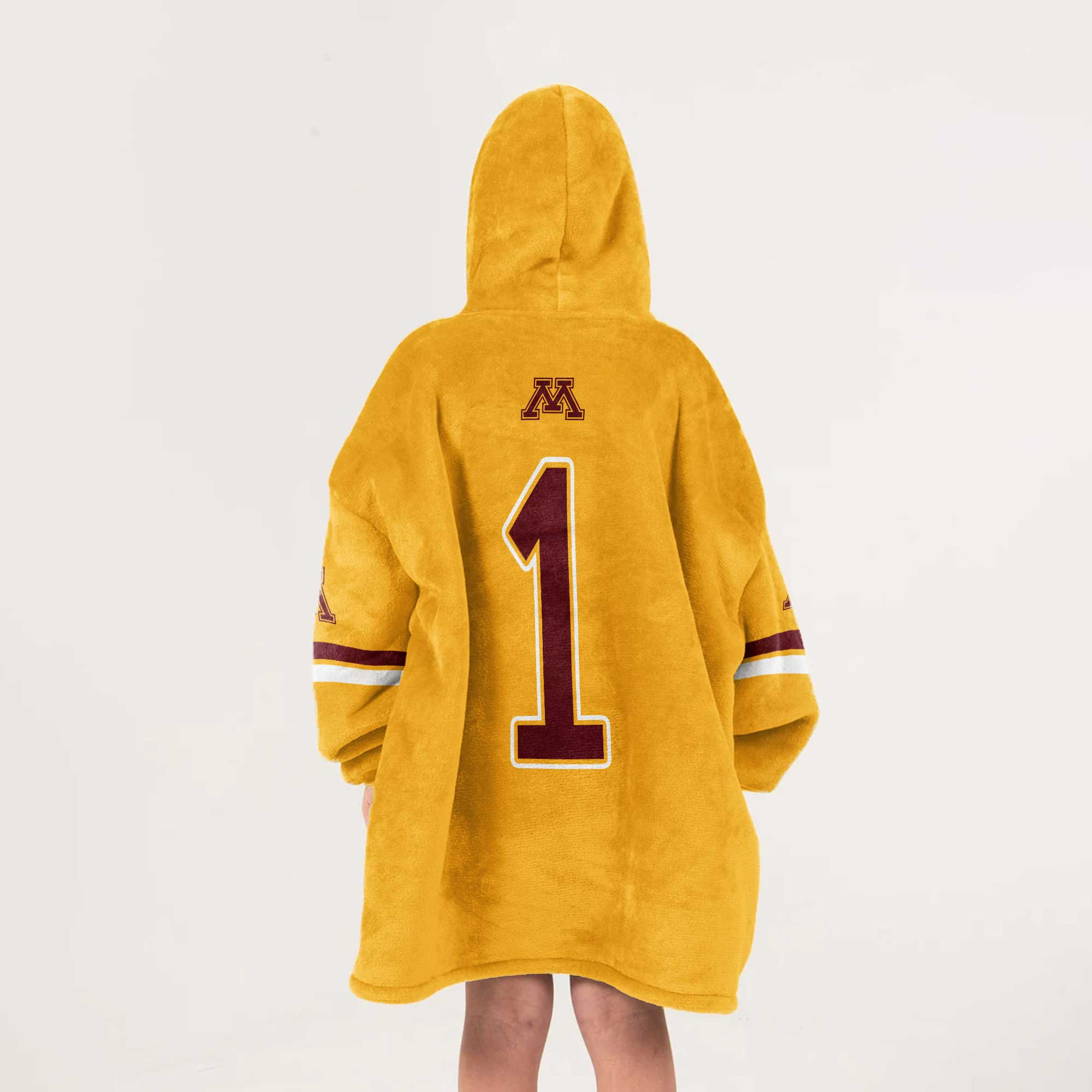 Kid 1 Minnesota Football Unisex Blanket Hoodie