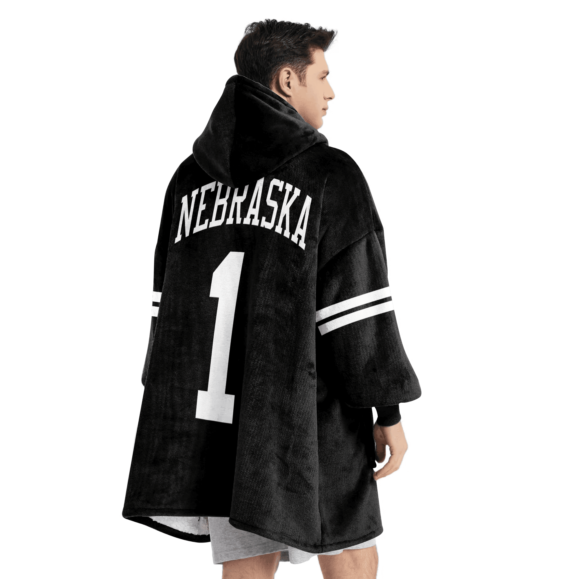 Adult 1 Nebraska Football Unisex Blanket Hoodie