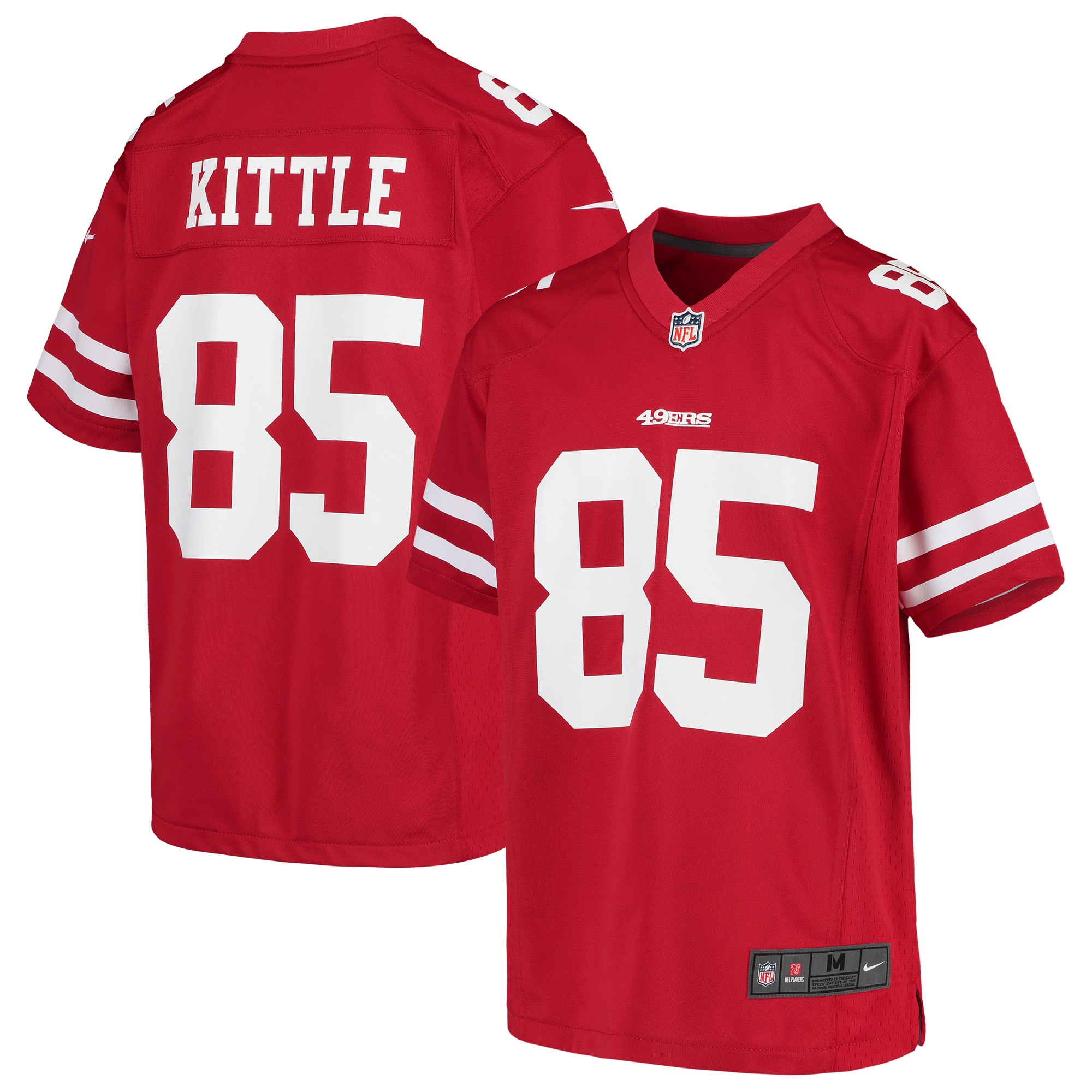 George Kittle San Francisco 49ers  Youth Player Game Jersey - Scarlet