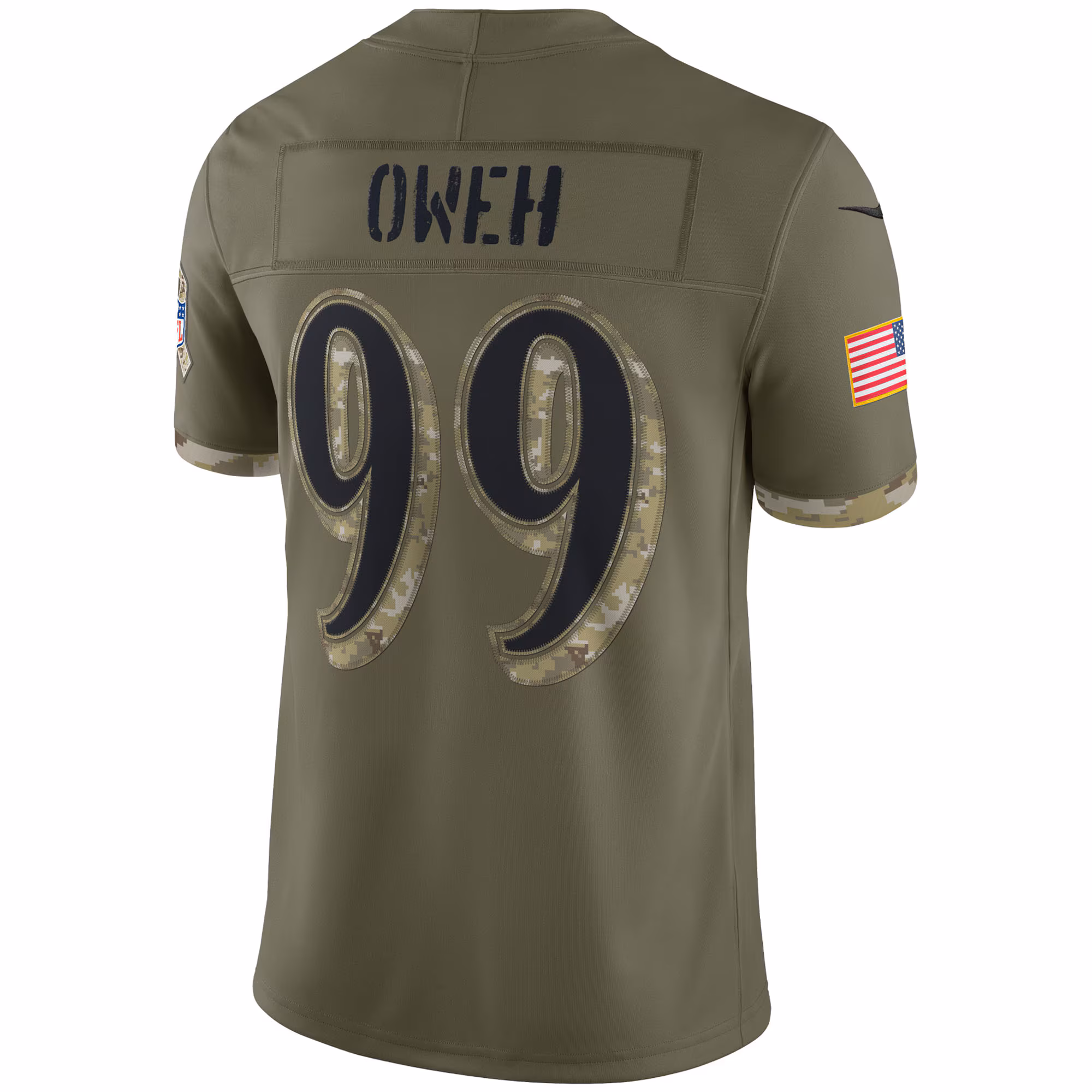 Odafe Oweh Baltimore Ravens 2022 Salute To Service Limited Jersey - Olive