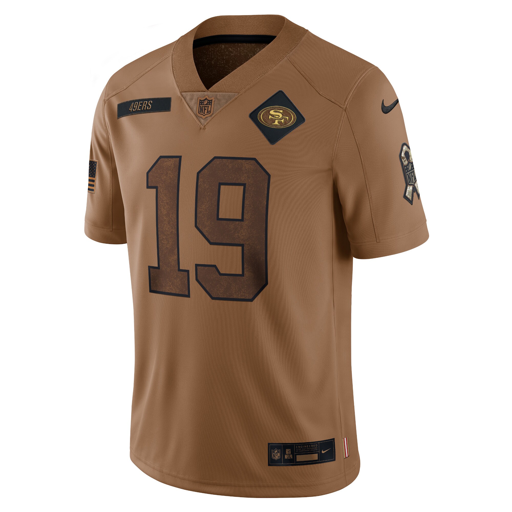 Deebo Samuel San Francisco 49ers  2023 Salute To Service Limited Jersey - Brown