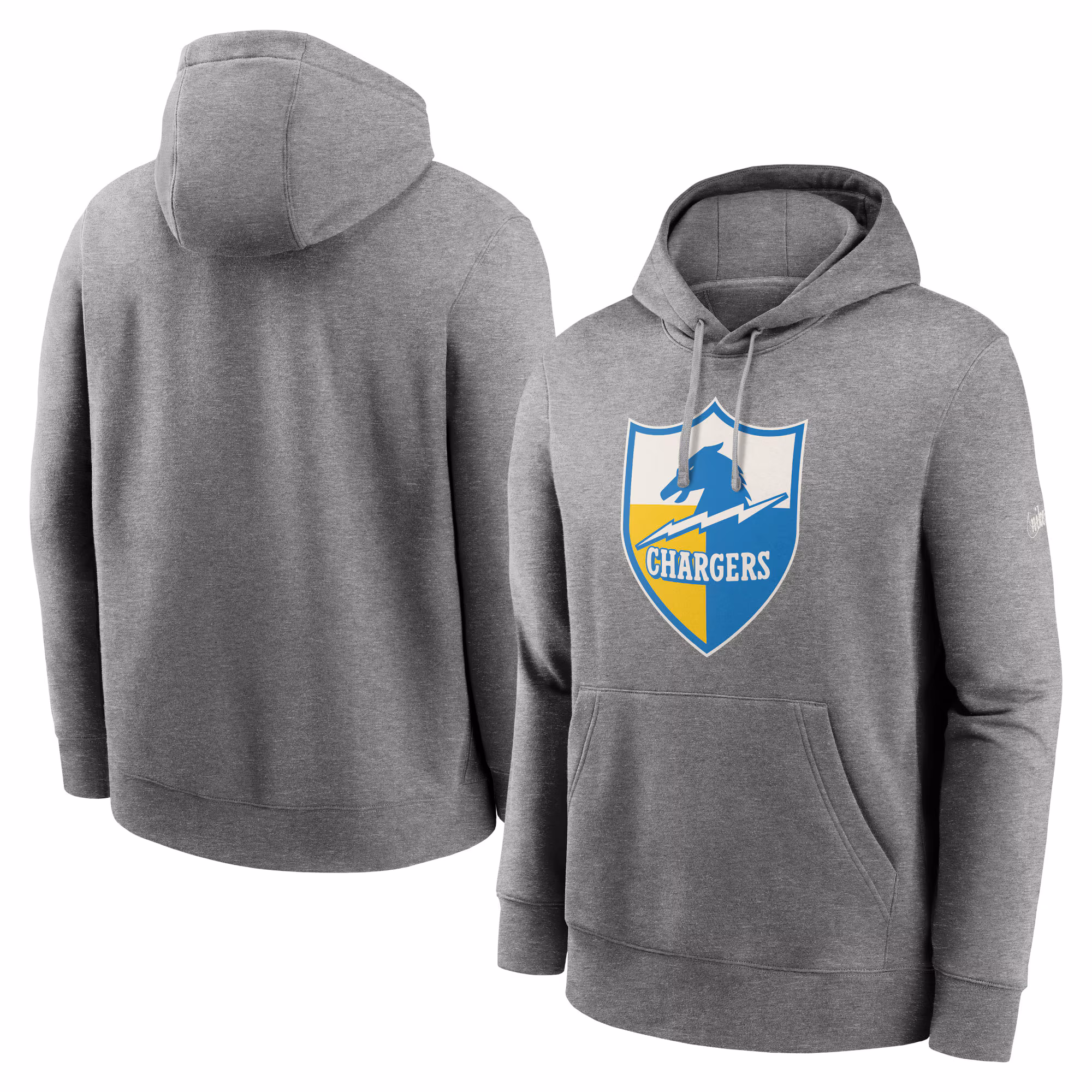 Los Angeles Chargers Rewind Club Fleece Pullover Hoodie - Heathered Gray
