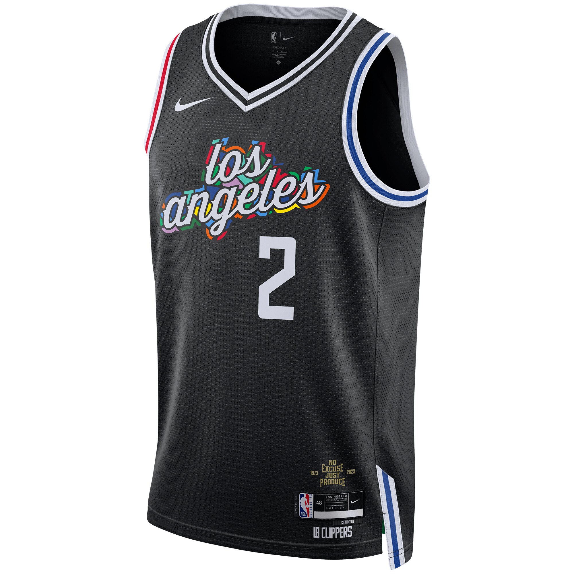 Kawhi Leonard LA Clippers Unisex 2022/23 Swingman Jersey - City Edition - Black