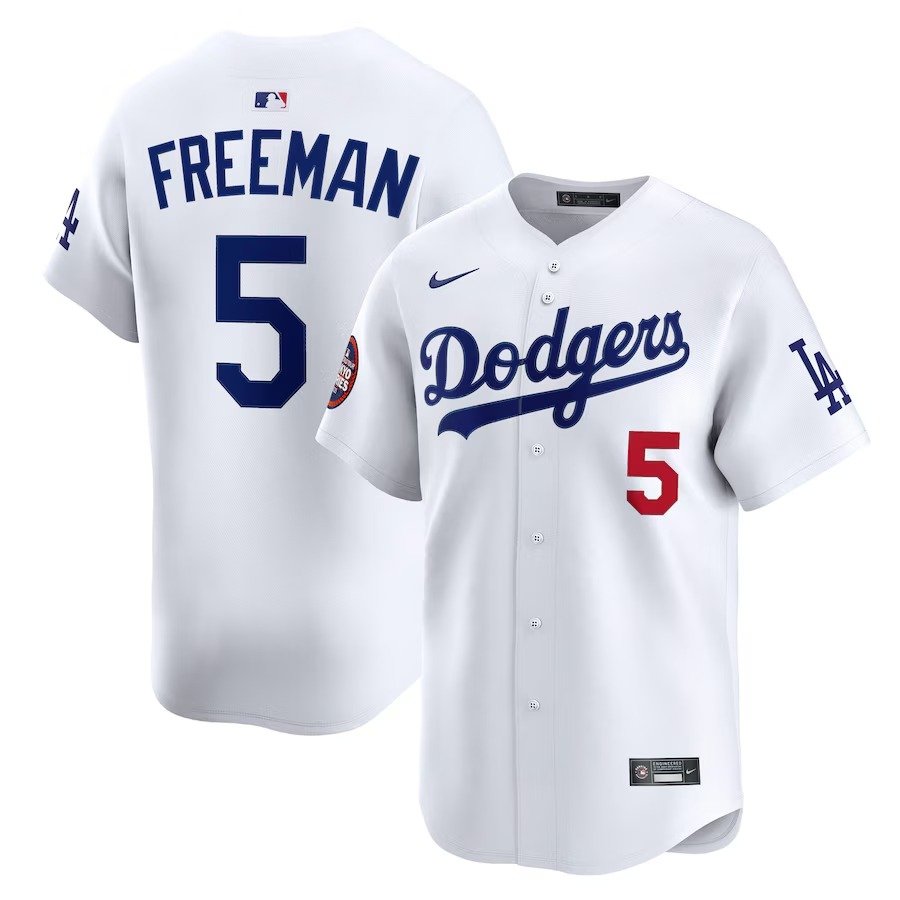Men's #5 Freddie Freeman Los Angeles Dodgers  2025 MLB World Tour: Tokyo Series Home Limited Player White Jersey