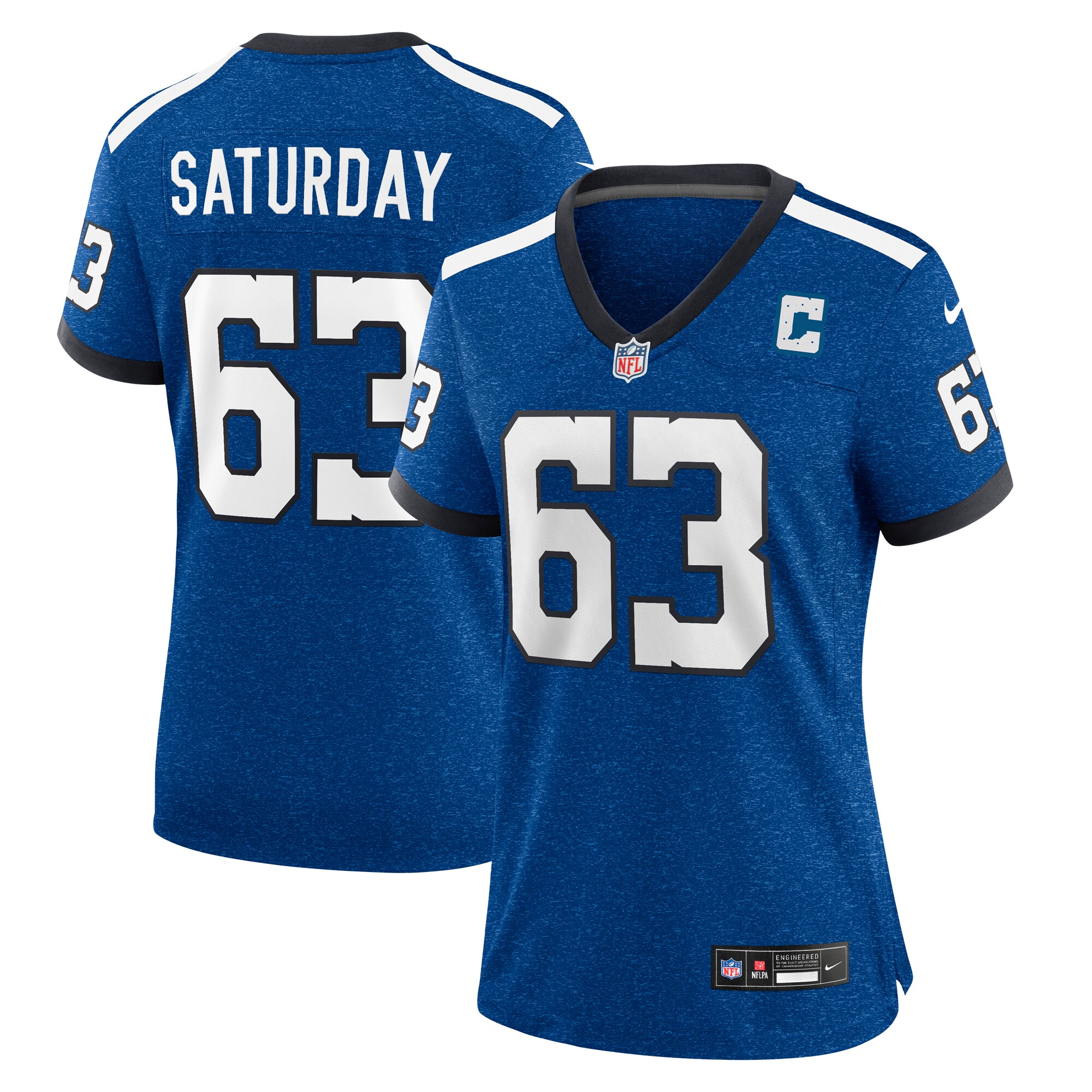 Jeff Saturday Indianapolis Colts  Women's Indiana Nights Alternate Game Jersey - Royal