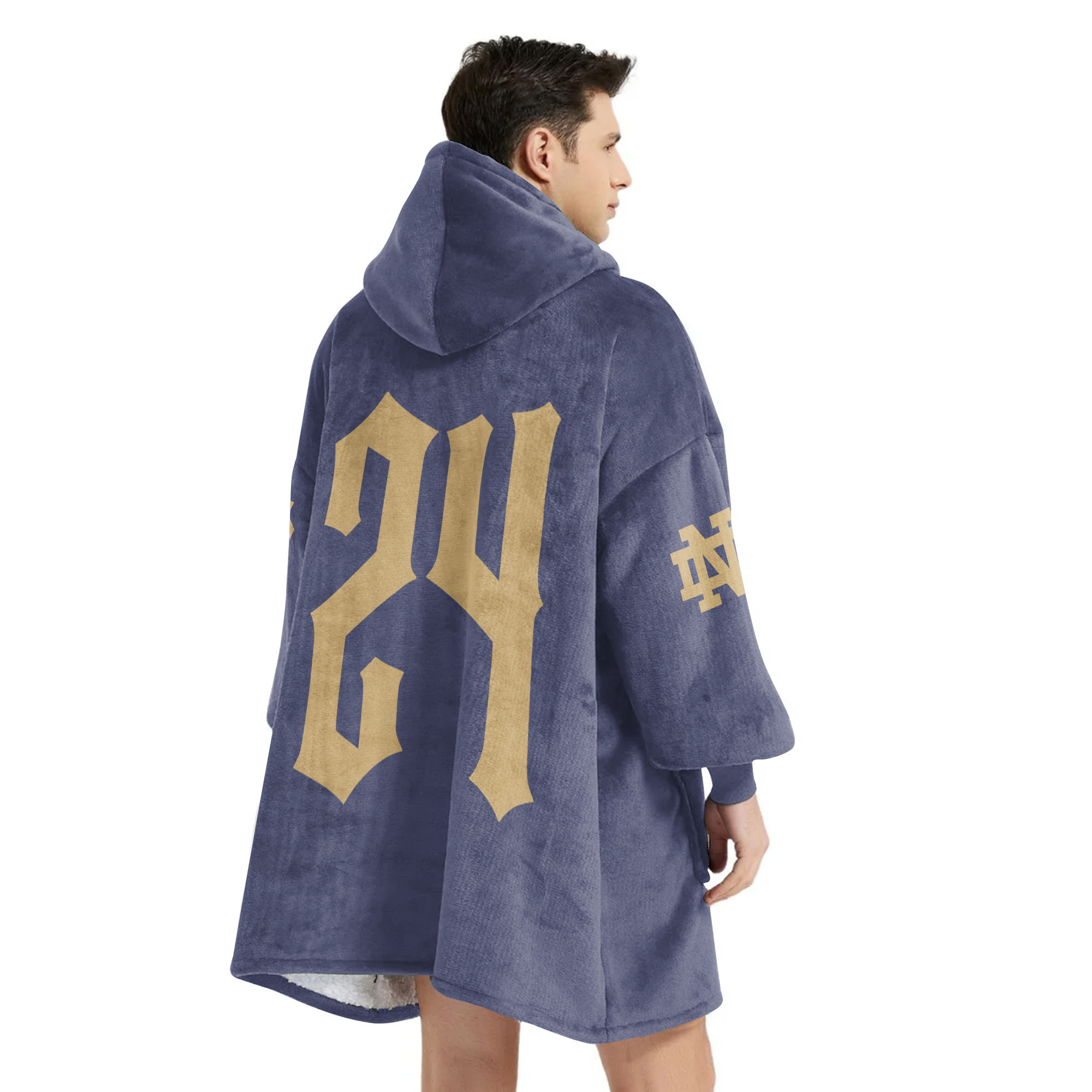 Adult Notre Dame Football Unisex Blanket Hoodie