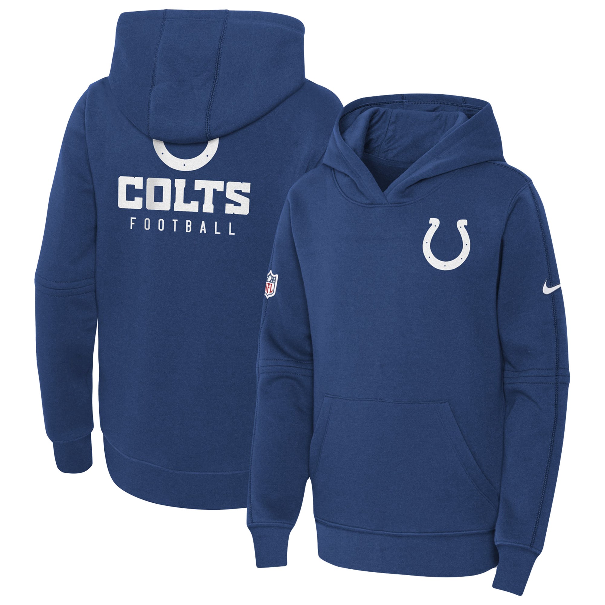 Indianapolis Colts  Youth 2023 Sideline Club Fleece Pullover Hoodie - Royal
