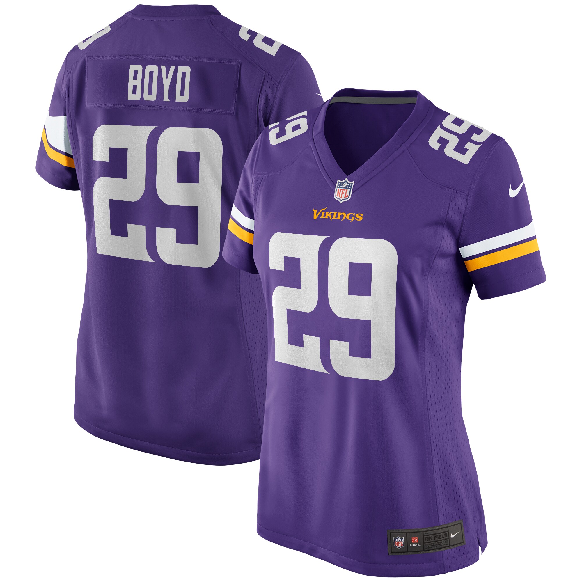 Kris Boyd Minnesota Vikings  Women's Game Jersey - Purple