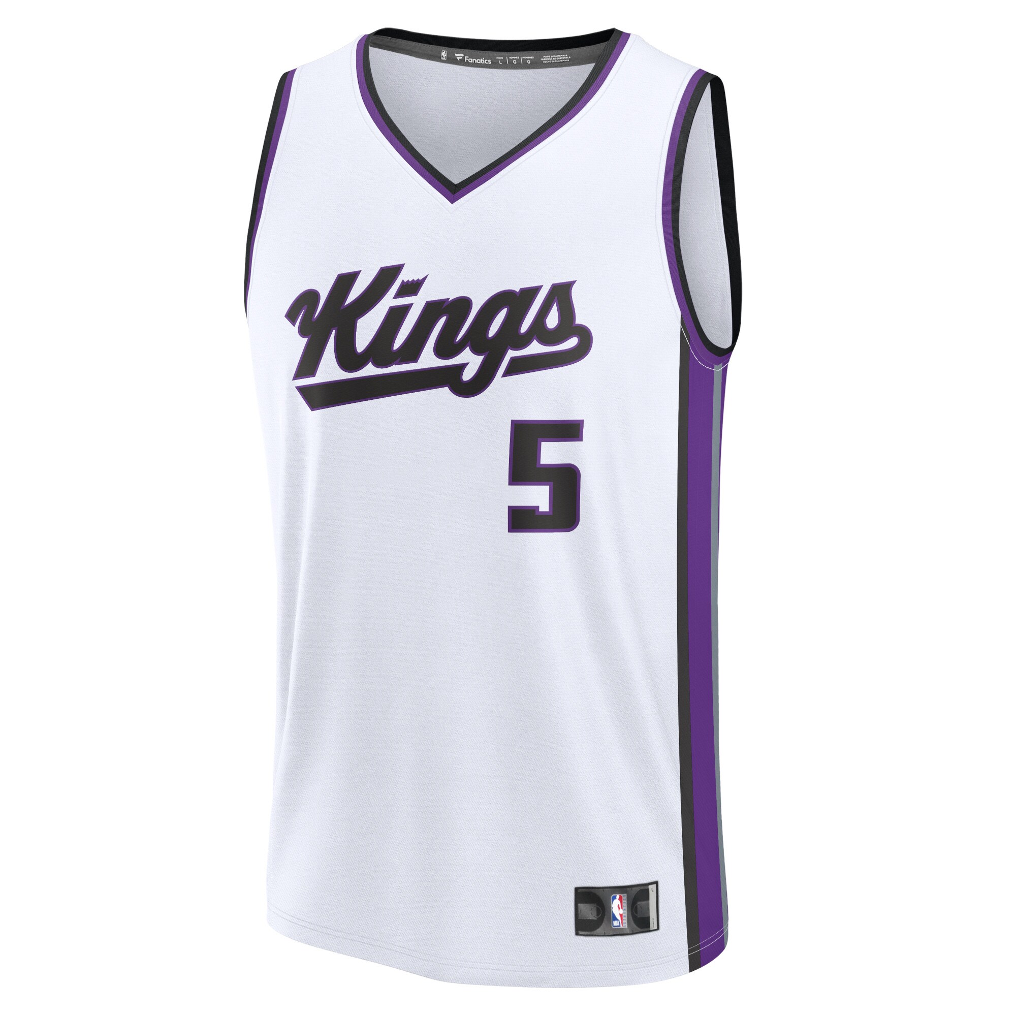 Men's Sacramento Kings De'Aaron Fox  White 2023/24 Fast Break Replica Jersey - Association Edition