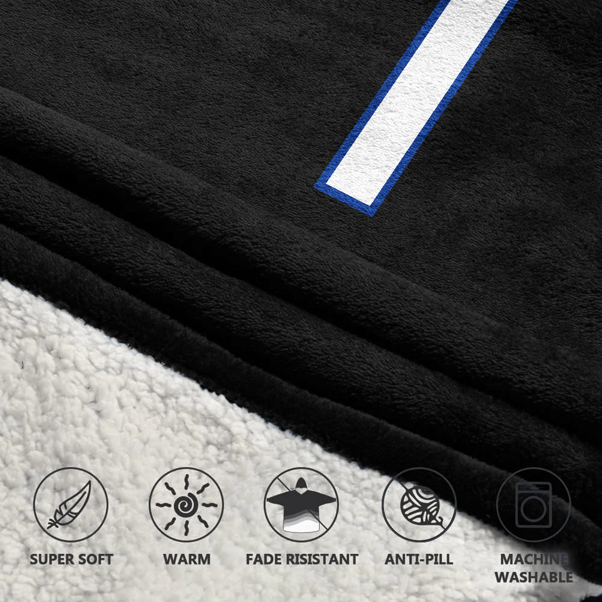Adult #1 Boise State Football Unisex Blanket Hoodie