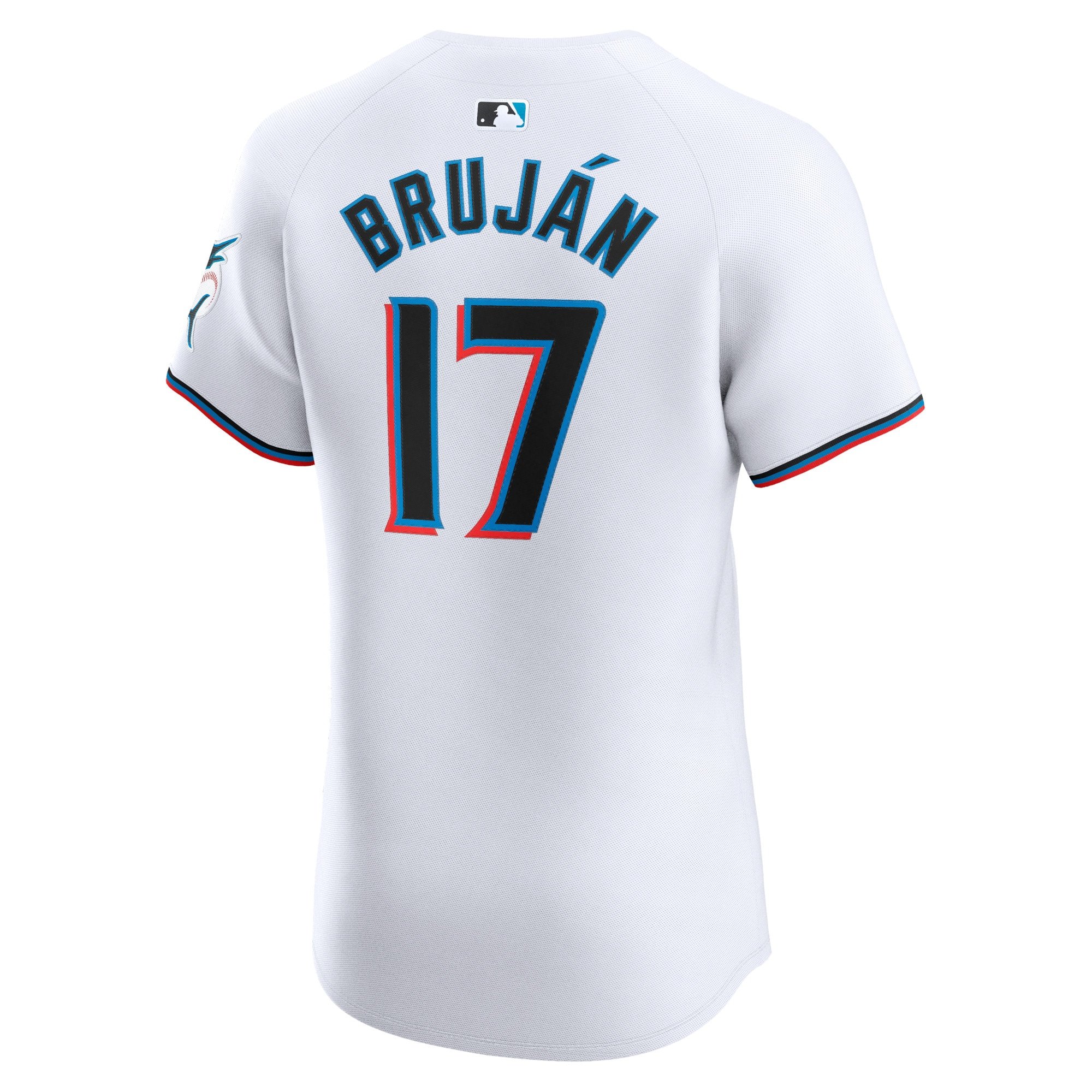 Men's Miami Marlins Vidal Brujan  White Home Elite Player Jersey
