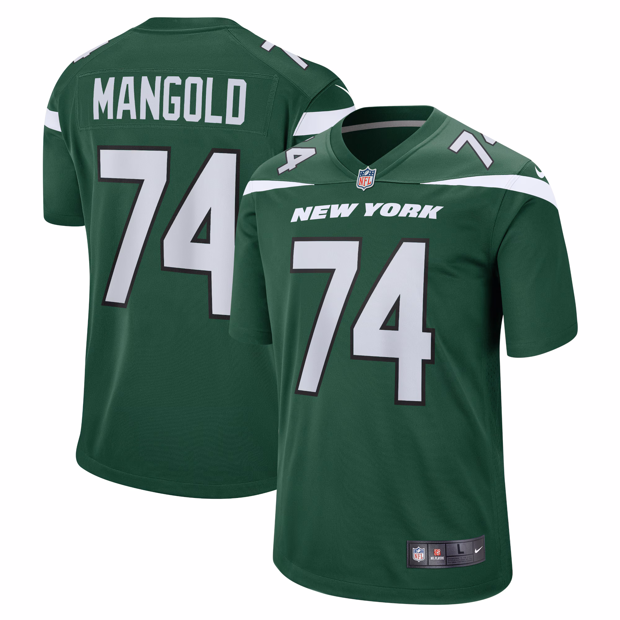 Nick Mangold New York Jets Retired Player Jersey - Gotham Green