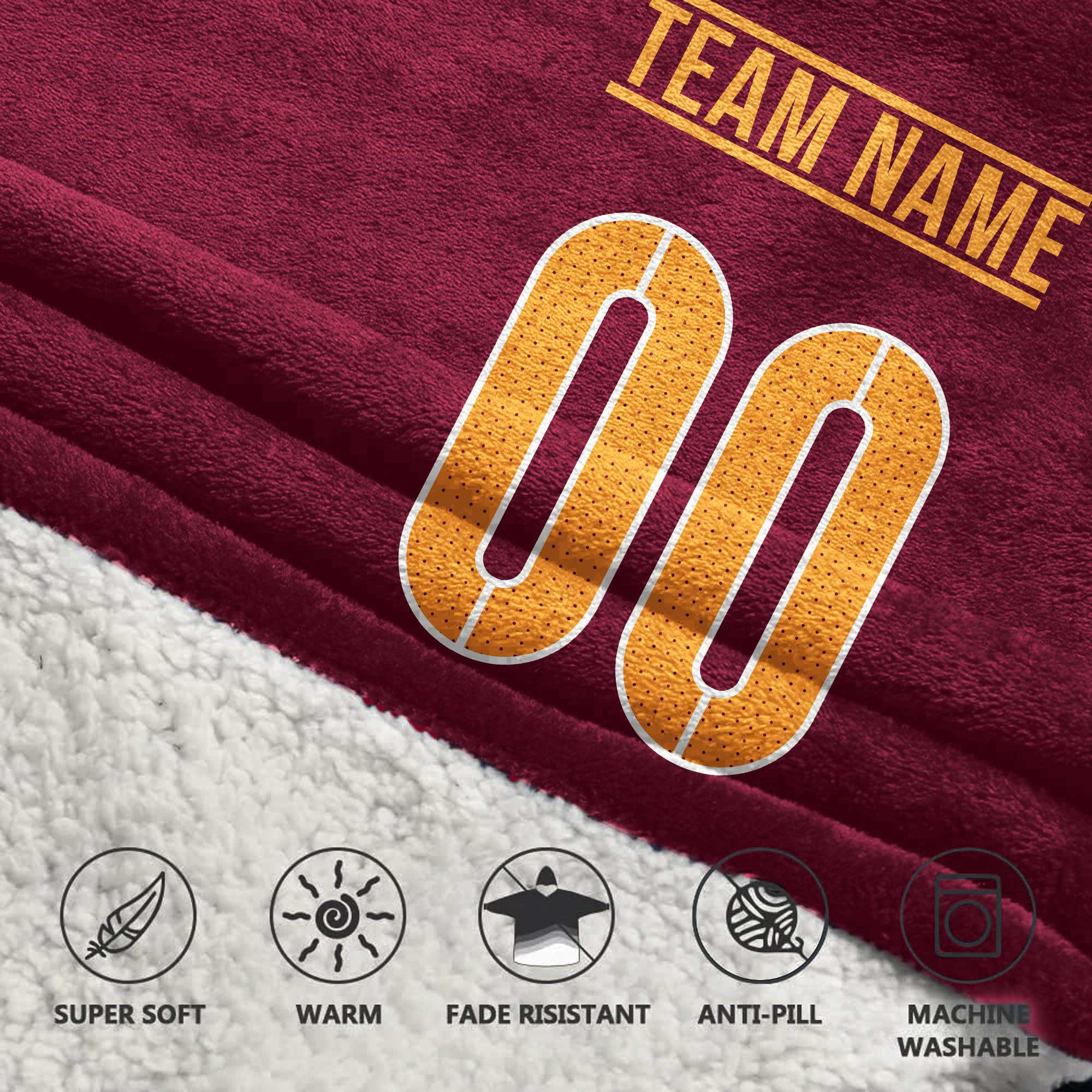 Adult Custom Blanket Hoodie Washington Inspired Color