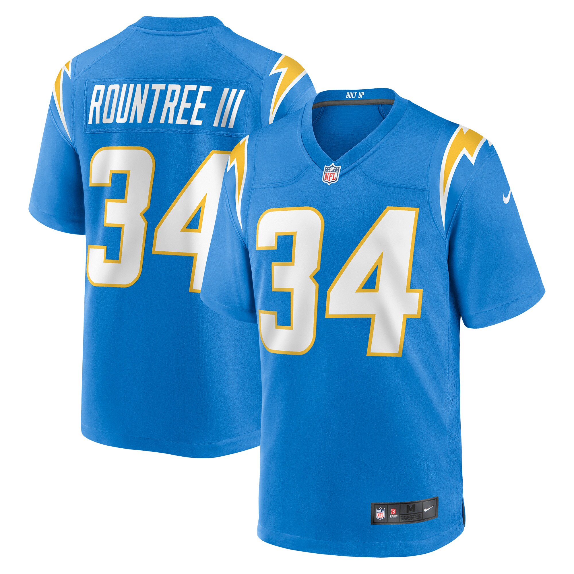 Larry Rountree III Los Angeles Chargers  Player Game Jersey - Powder Blue