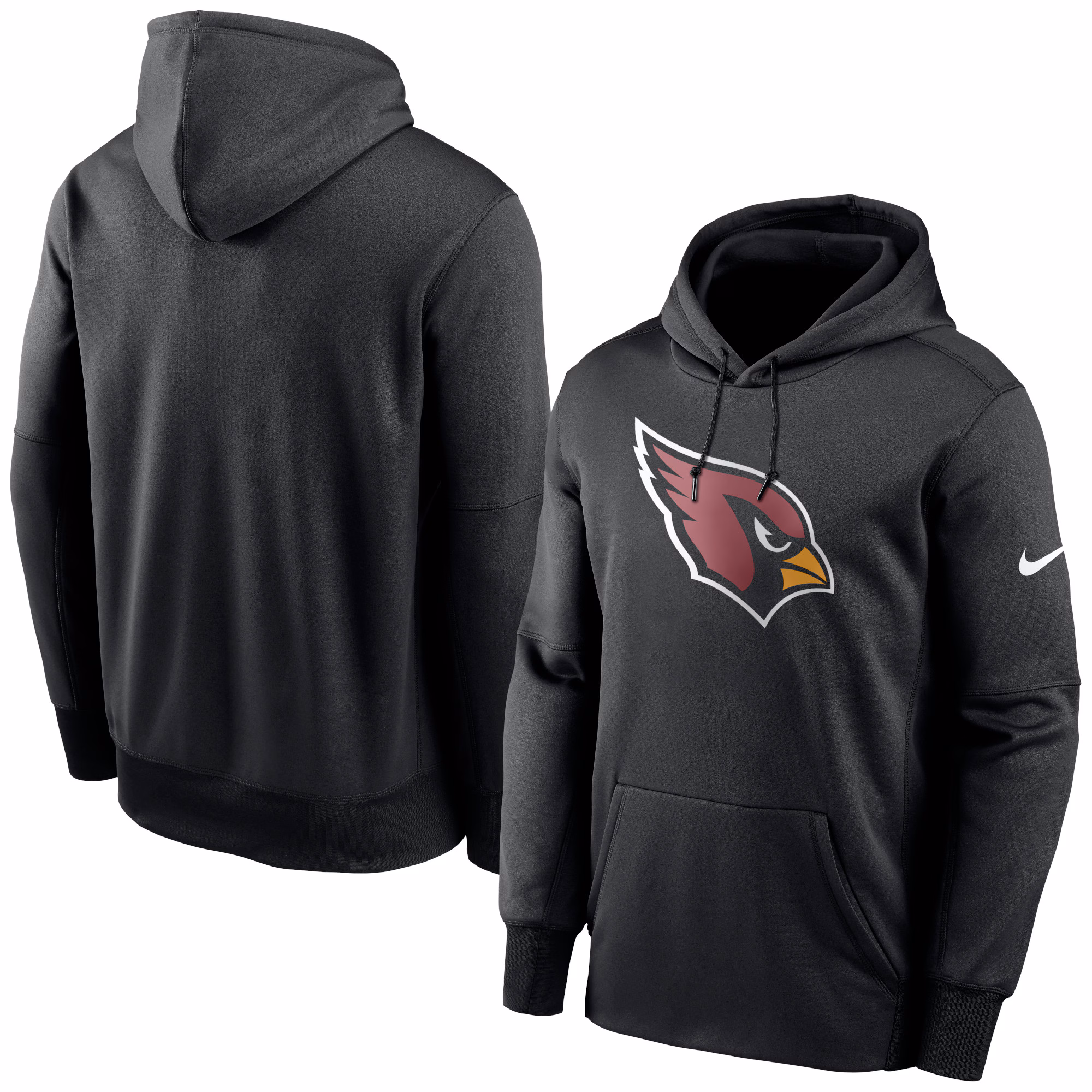 Arizona Cardinals Fan Gear Primary Logo Therma Performance Pullover Hoodie - Black