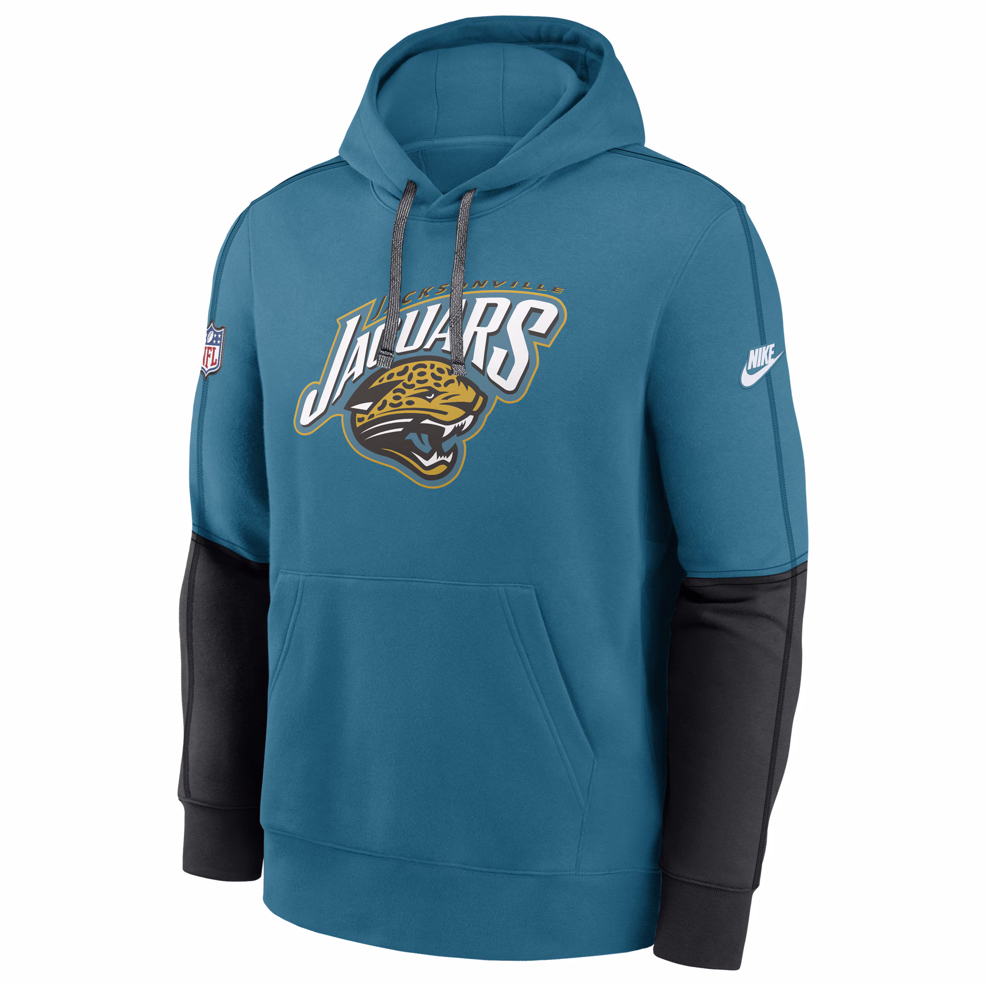 Jacksonville Jaguars Throwback Alternate Logo Team Issue Club Pullover Hoodie - Teal