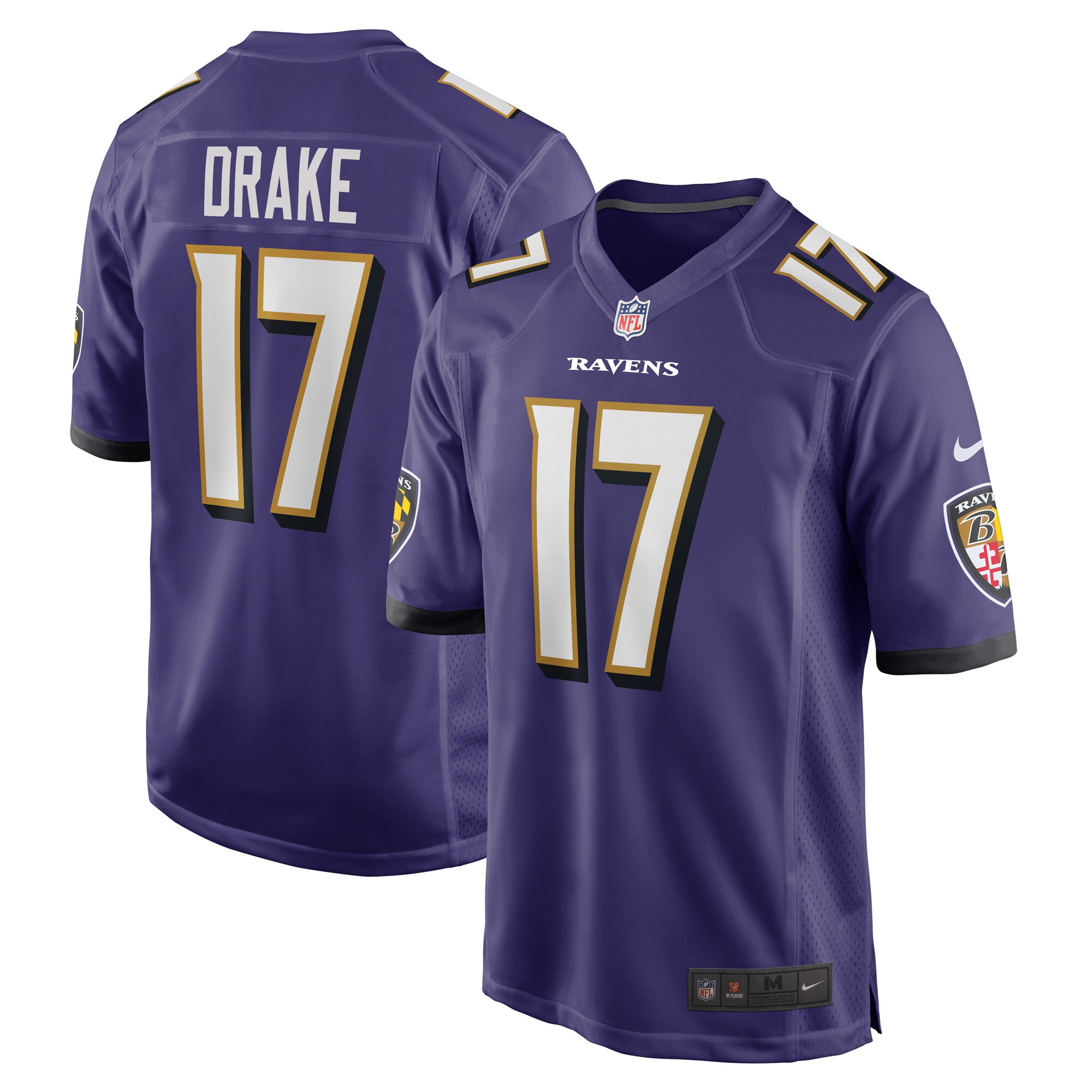 Kenyan Drake Baltimore Ravens  Game Player Jersey - Purple