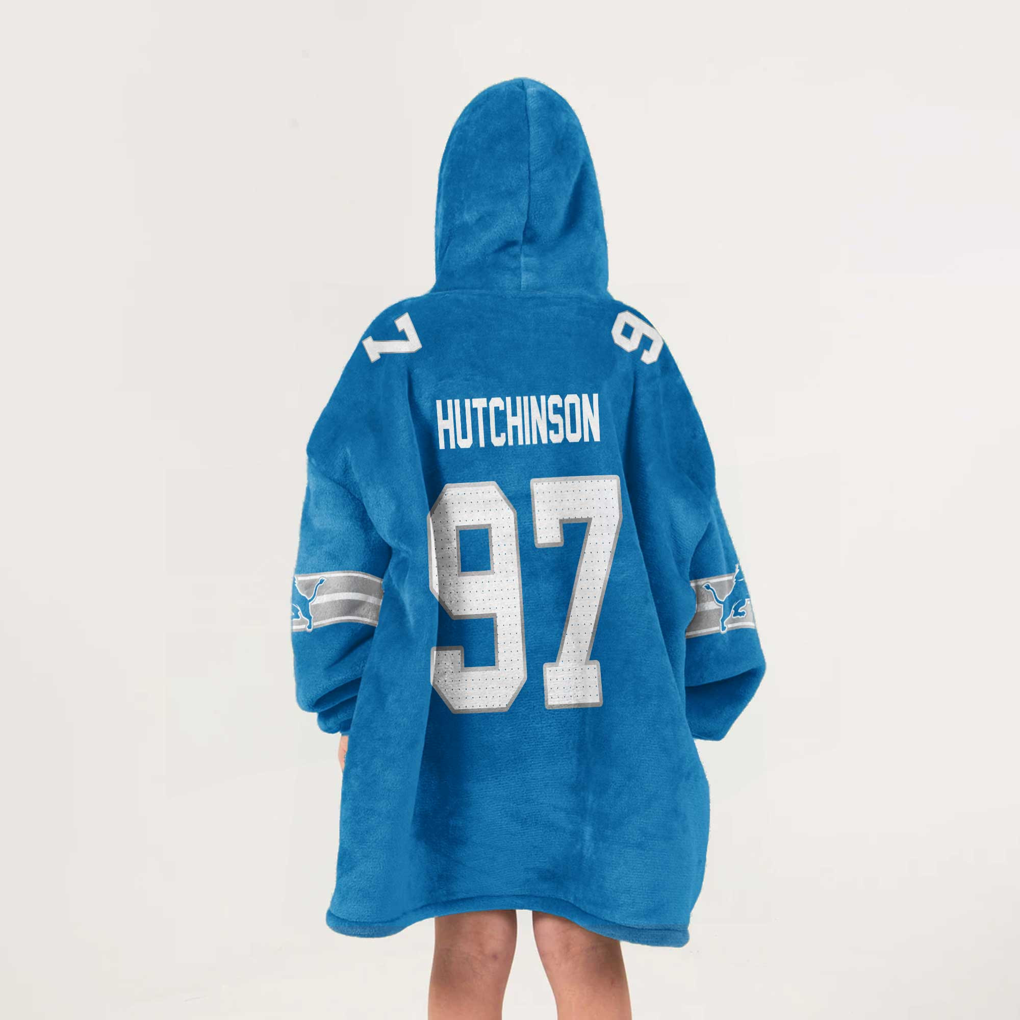 Adult 97 Detroit Football Unisex Blanket Hoodie