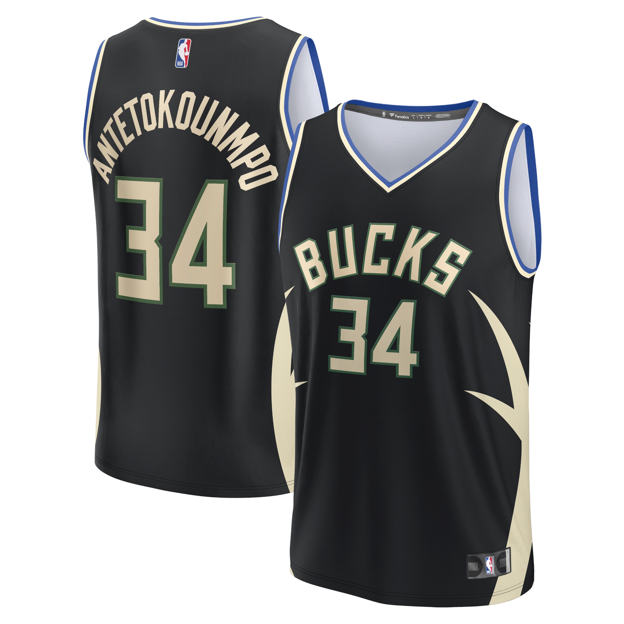 Giannis Antetokounmpo Milwaukee Bucks  Youth Player Jersey - Statement Edition - Black