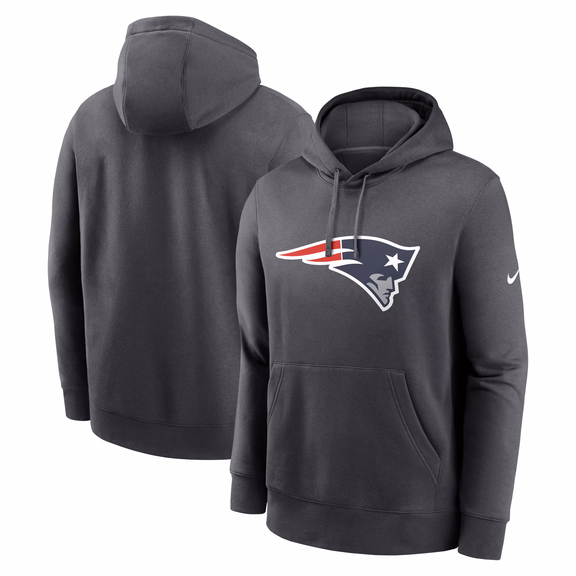 New England Patriots Club Logo Pullover Hoodie - Navy