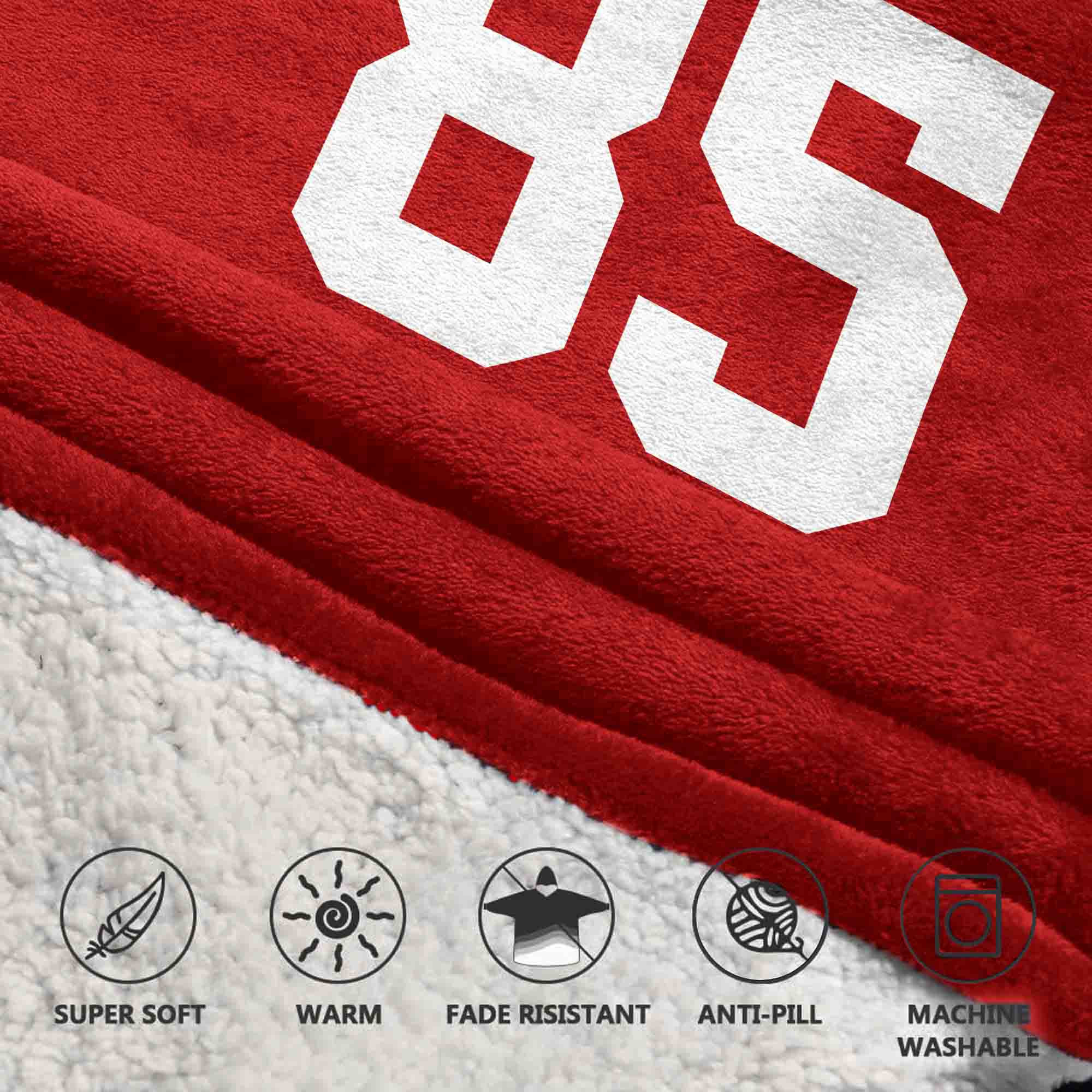 Adult G.K 85 San Francisco 49ers Football Unisex Blanket Hoodie