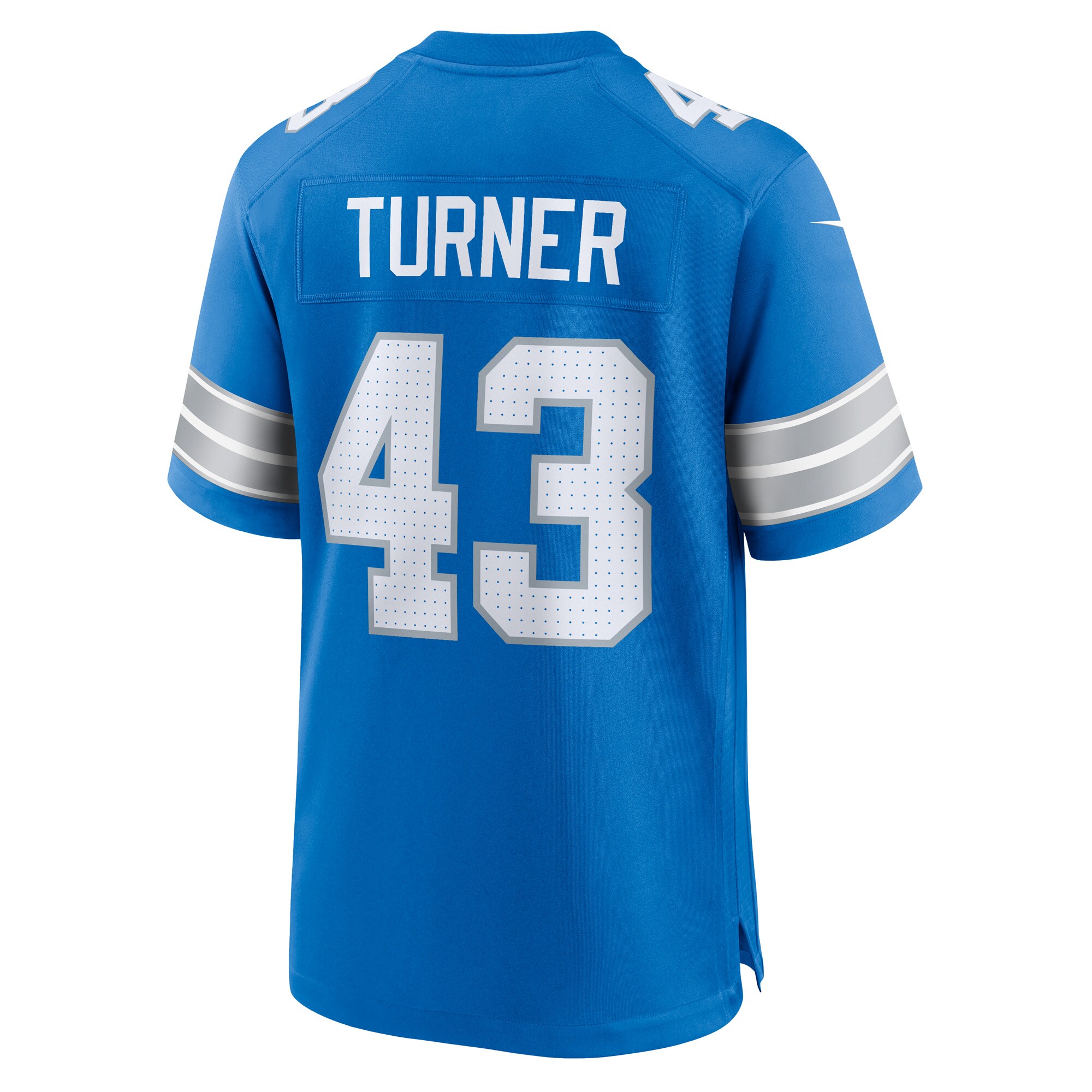 James Turner Detroit Lions Game Jersey -  Blue
