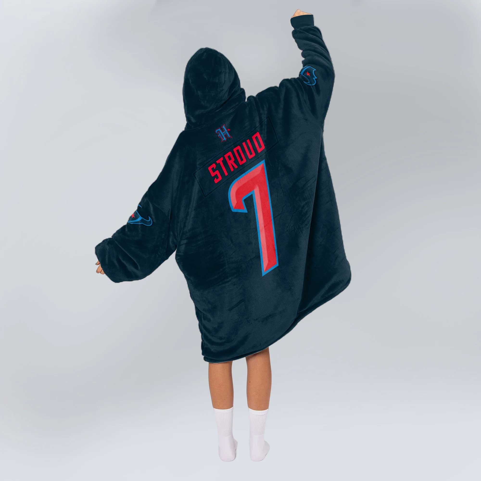 Adult C.S 7 Houston Football Unisex Blanket Hoodie